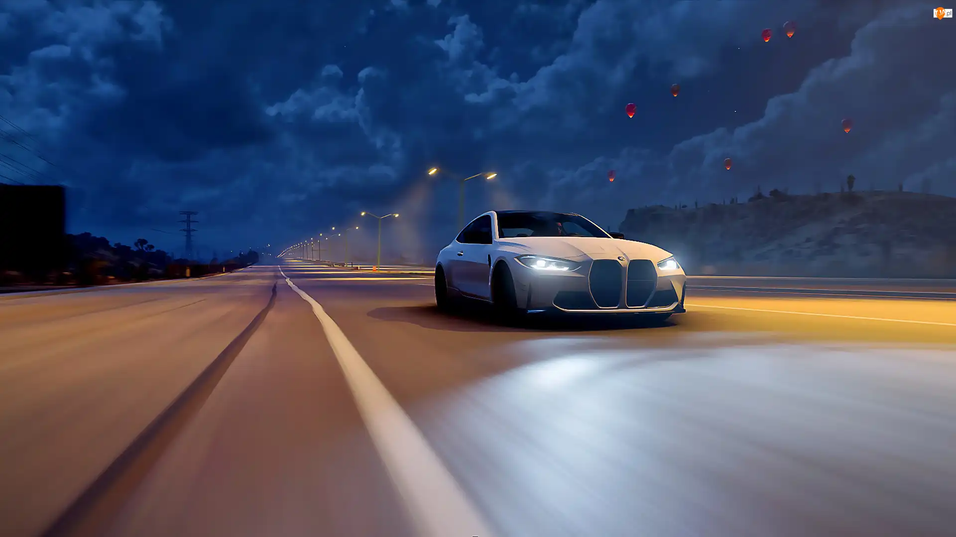 Forza Horizon 5, Gra, BMW M4 Competition Coupe, Droga, Samochód, Białe