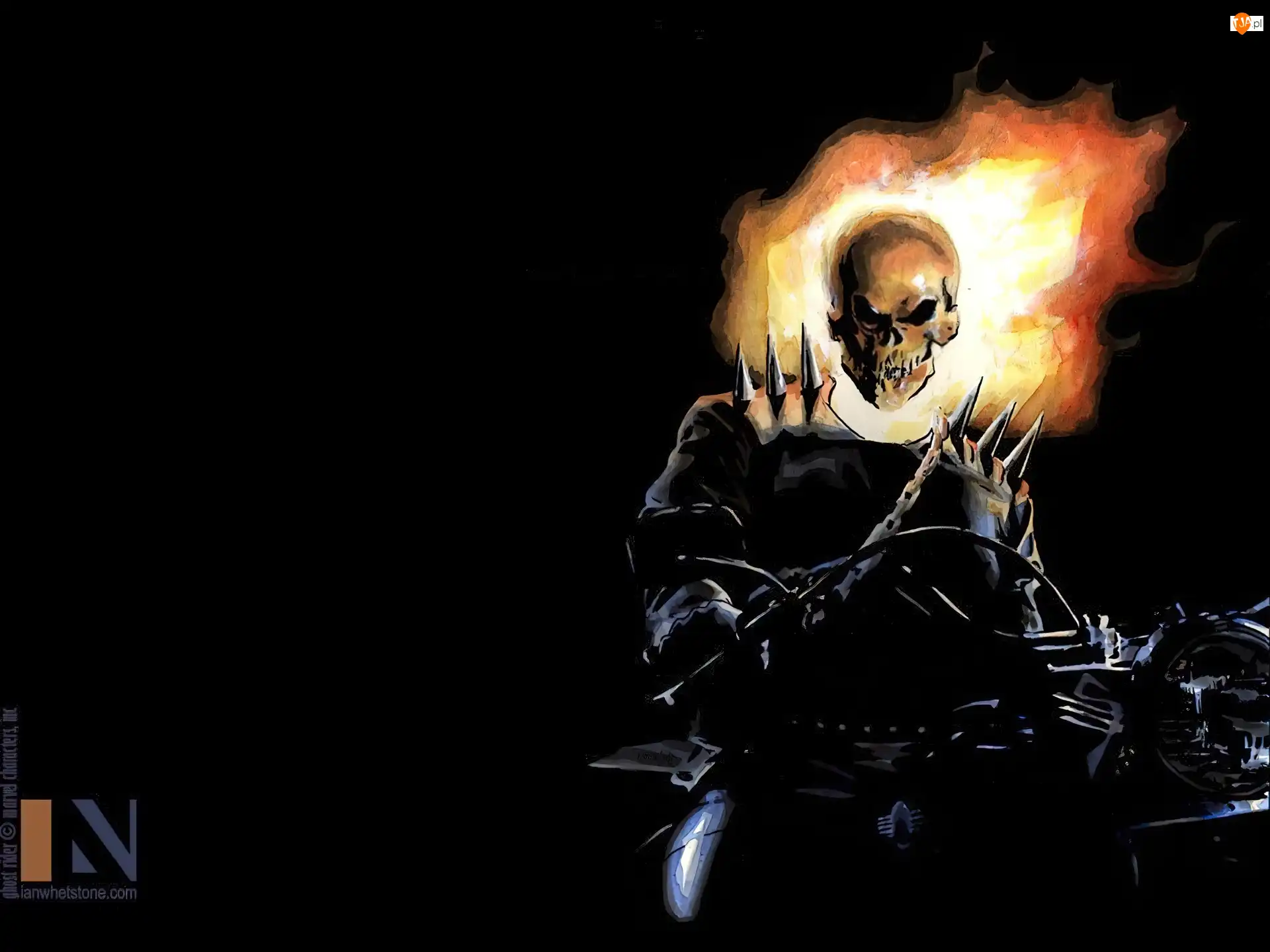Czarne, Postać, Motor, Ghost Rider, Tło