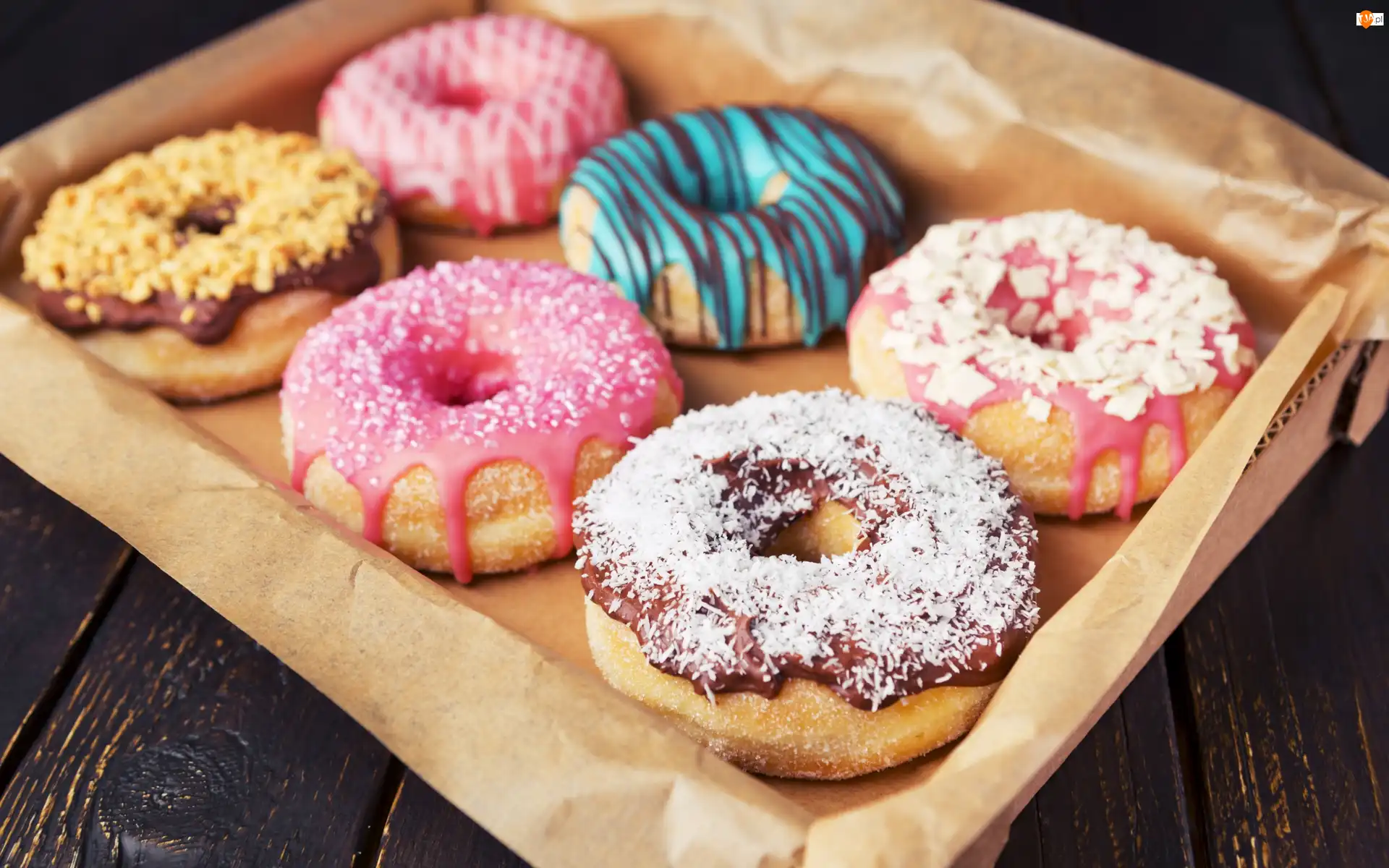 Lukrowane, Pączki, Donuty, Wielosmakowe