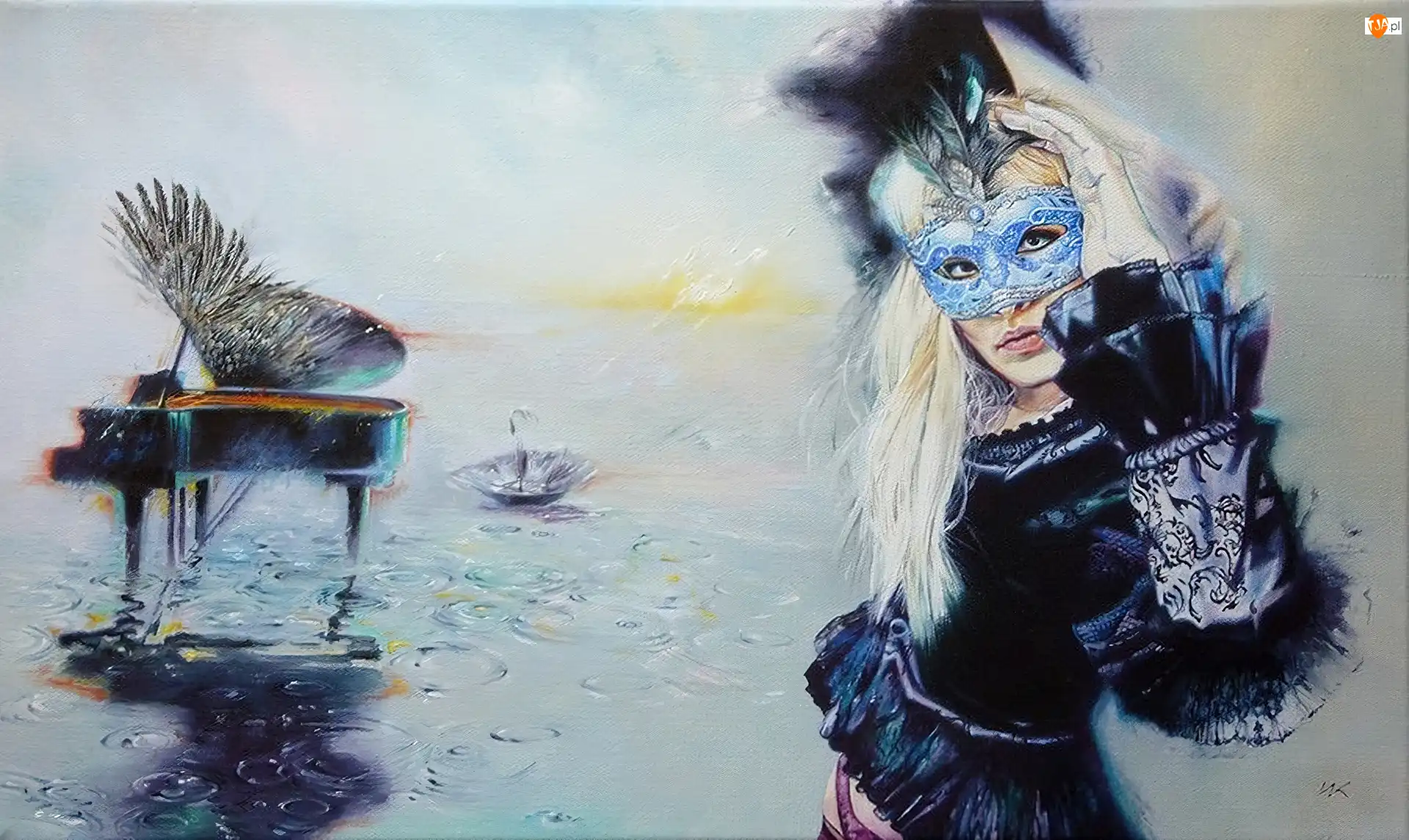 Fortepian, Włodzimierz Kukliński, Kobieta, Maska