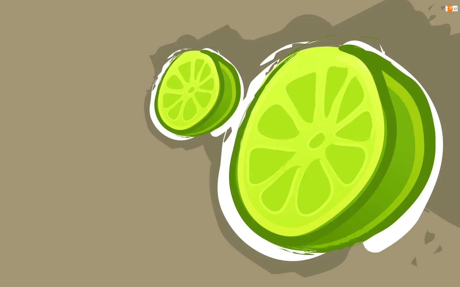 Grafika 2D, Owoc, Limonka, Tło