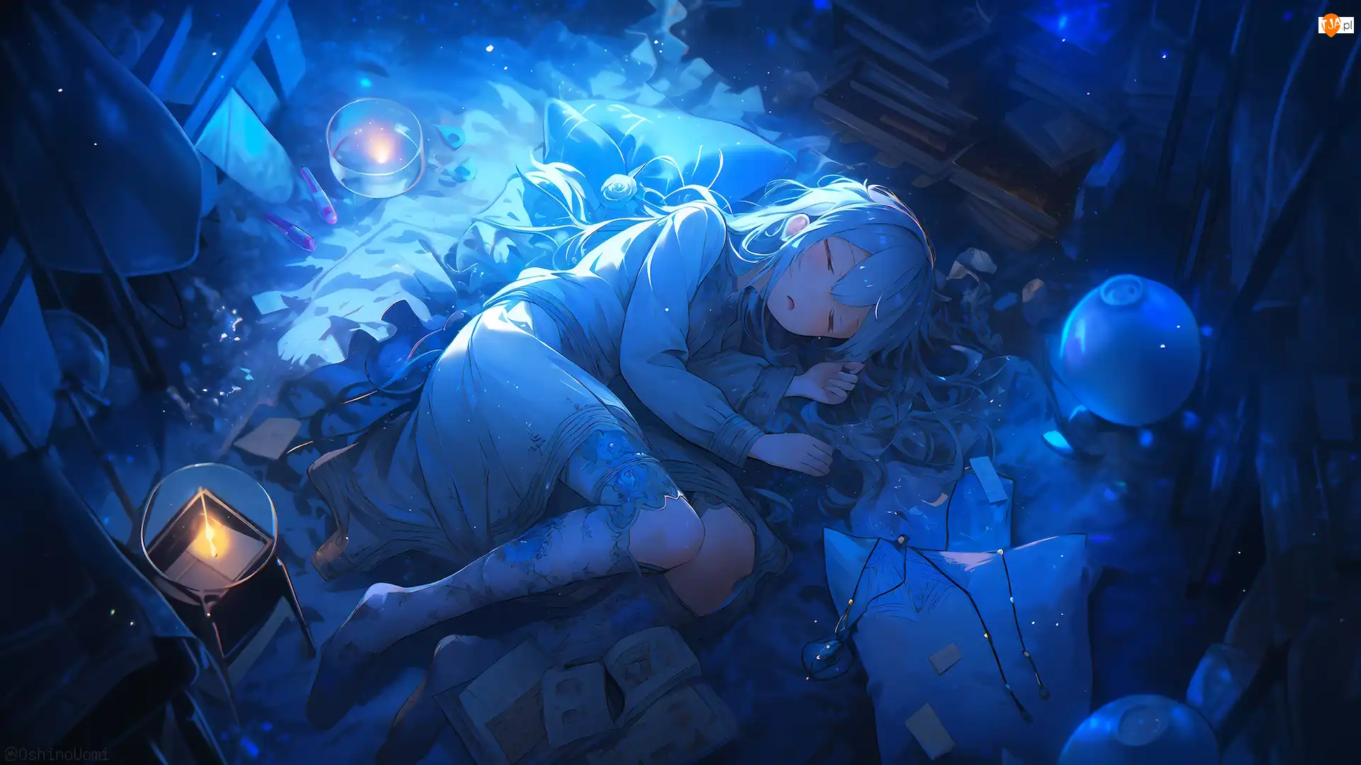 Śpiąca, Anime, Dziewczyna