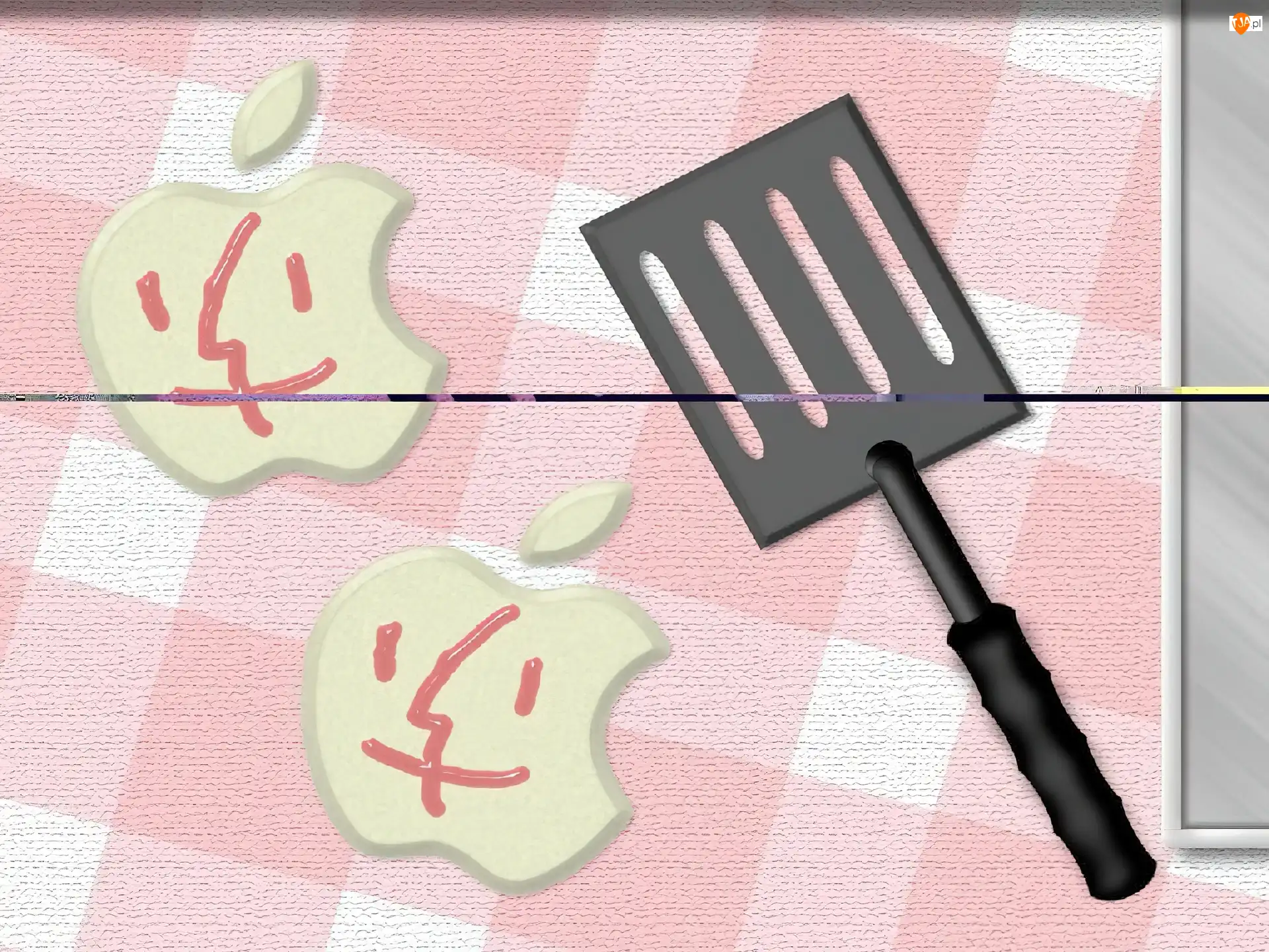 Apple, jabłko, twarz, grafika