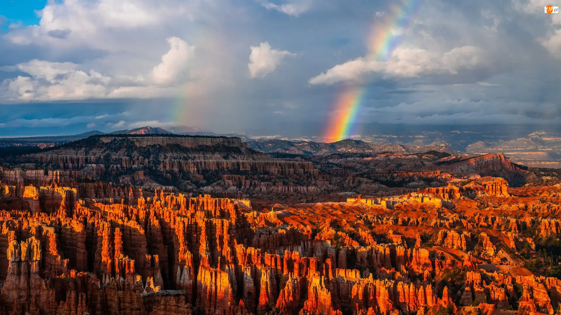 Tęcza, Kanion, Park Narodowy Bryce Canyon, Stany Zjednoczone, Skały, Stan Utah