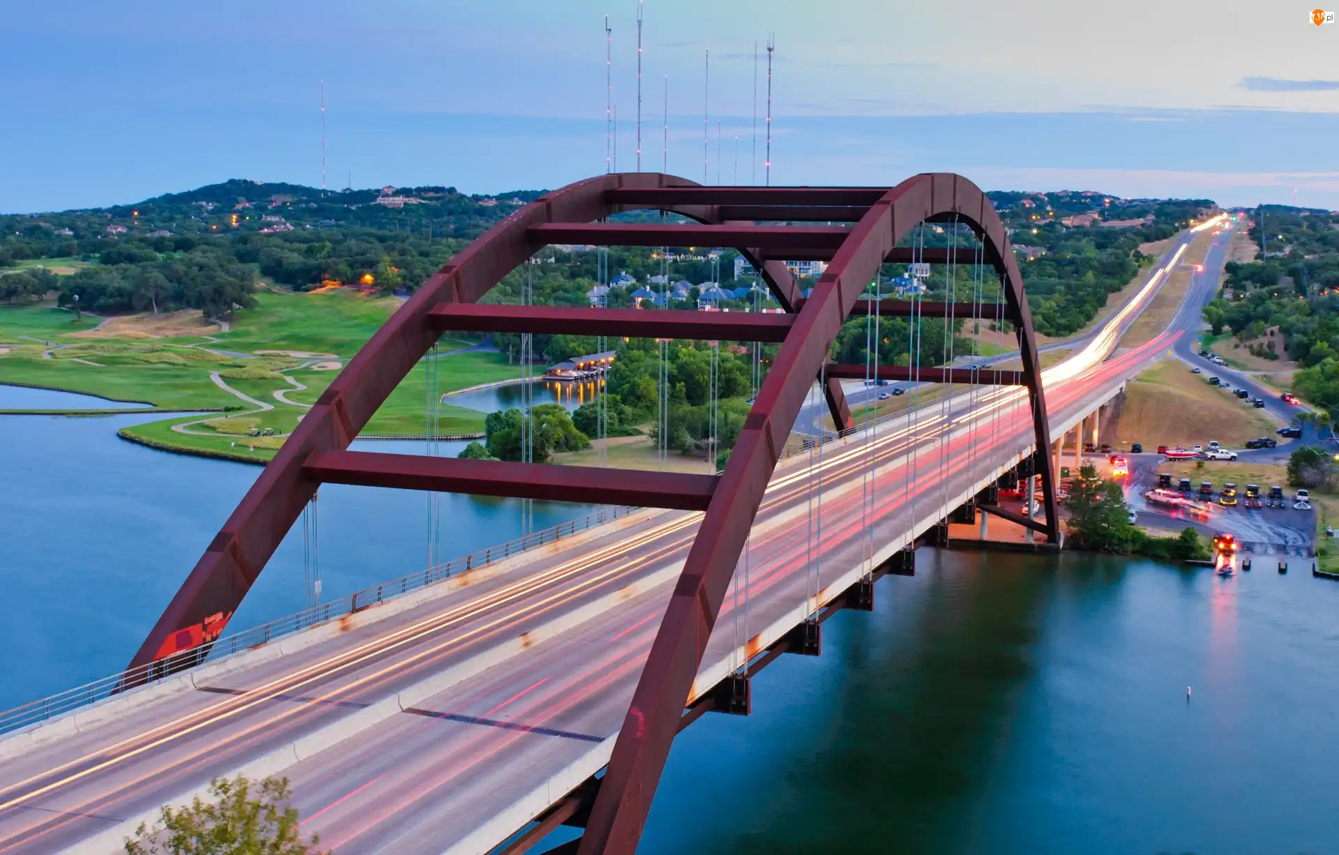 Pennybacker, Teksas, most, Rzeka, Austin