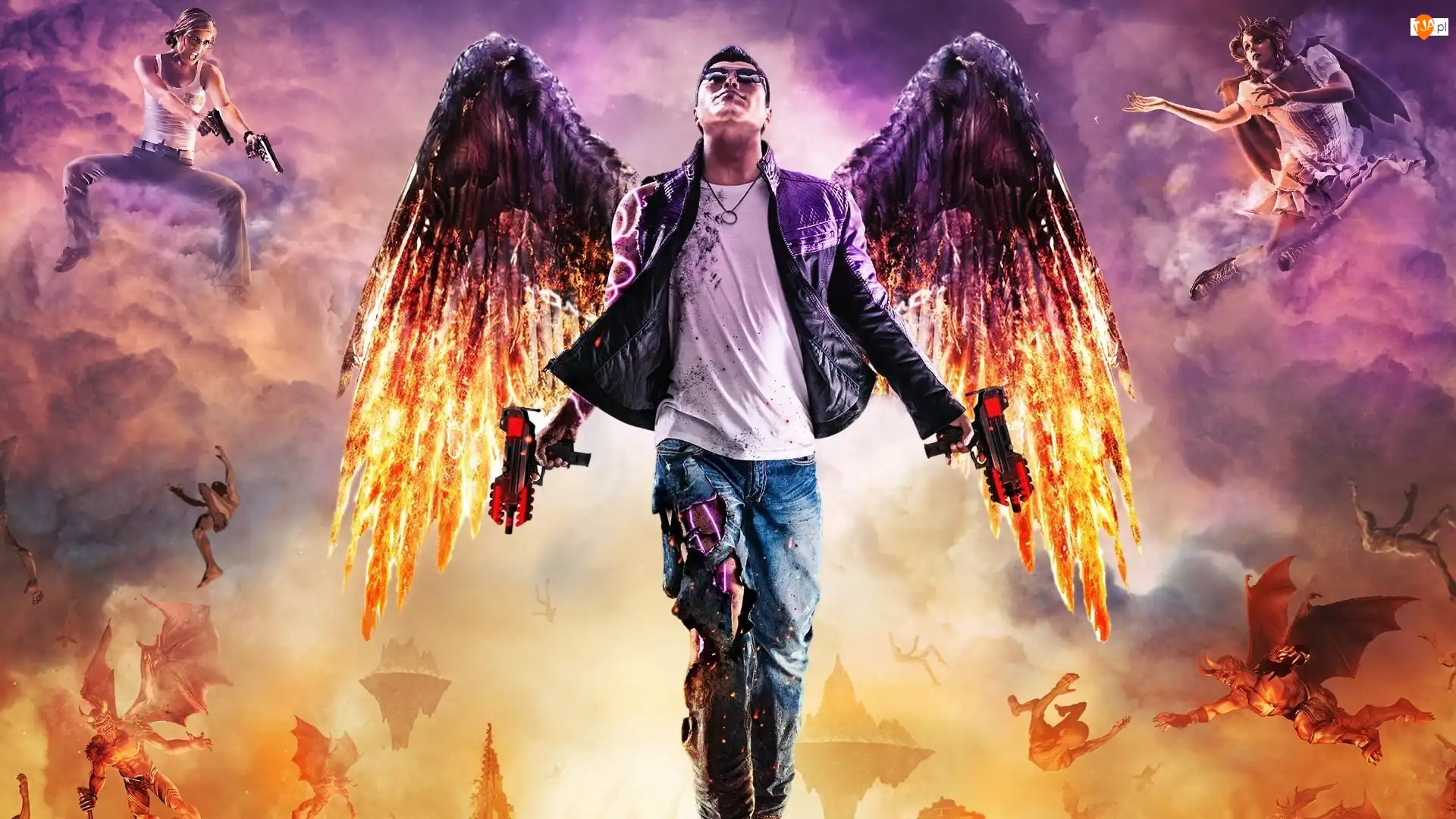 Broń, Gra, Johny Gat Render, Pistolety, Saints Row Gat out of Hell, Anioł, Bitwa, Postać