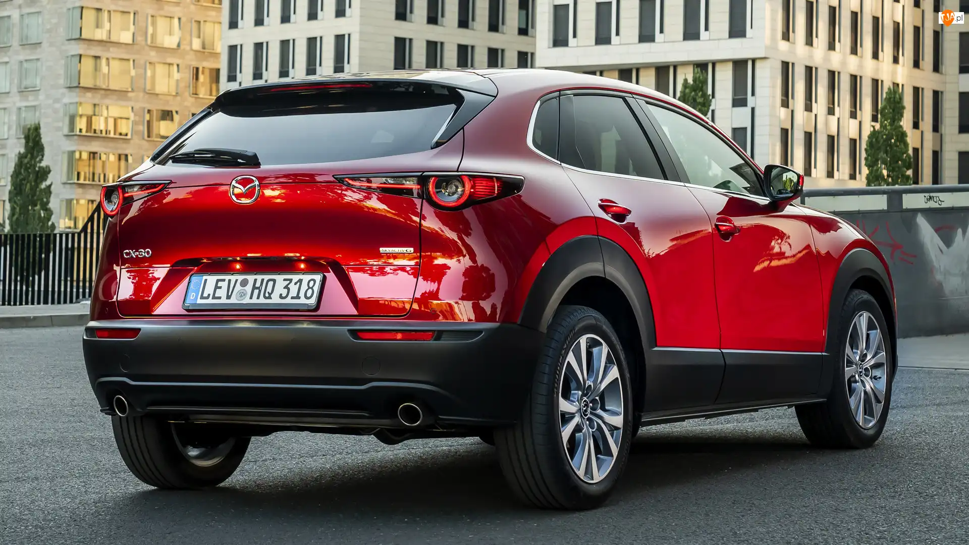 Tył, Czerwona, Mazda CX-30