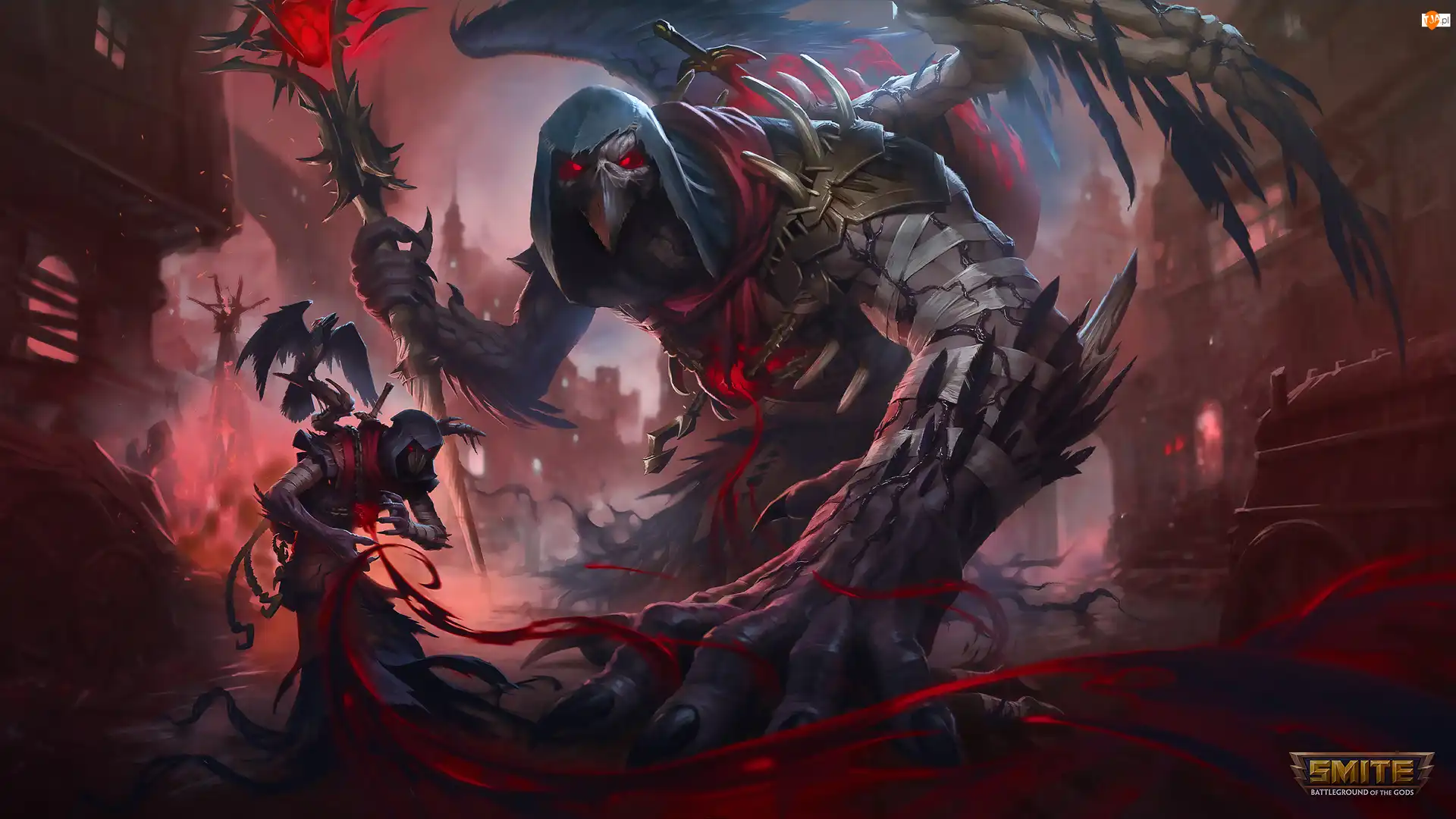 Dziób, Gra, Hades, Skrzydła, Smite Battleground of the Gods, Kruk, Plakat, Postać