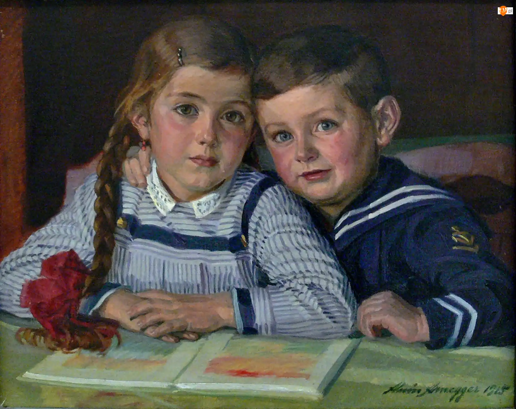 Dzieci, Alwin Arnegger, Uczniowie, Portret