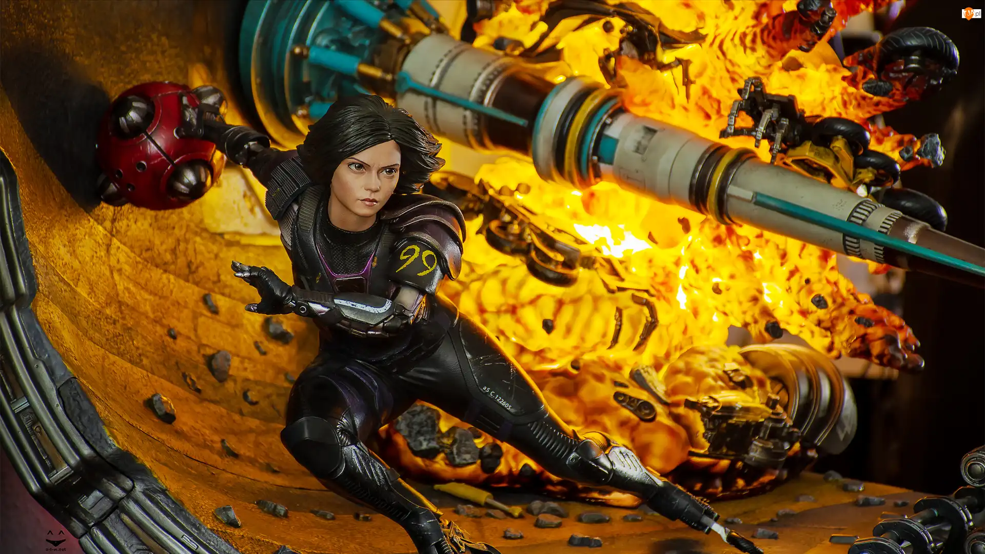 Wyścig, Alita Battle Angel, Ogień, Bieg, Kula, Postać, Alita, Gra, Cyborg