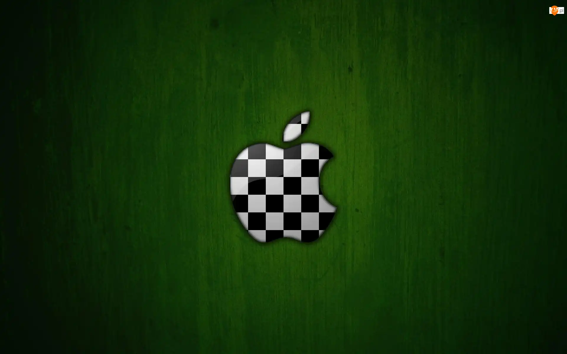Apple, Zielone, Tło, Kraciaste