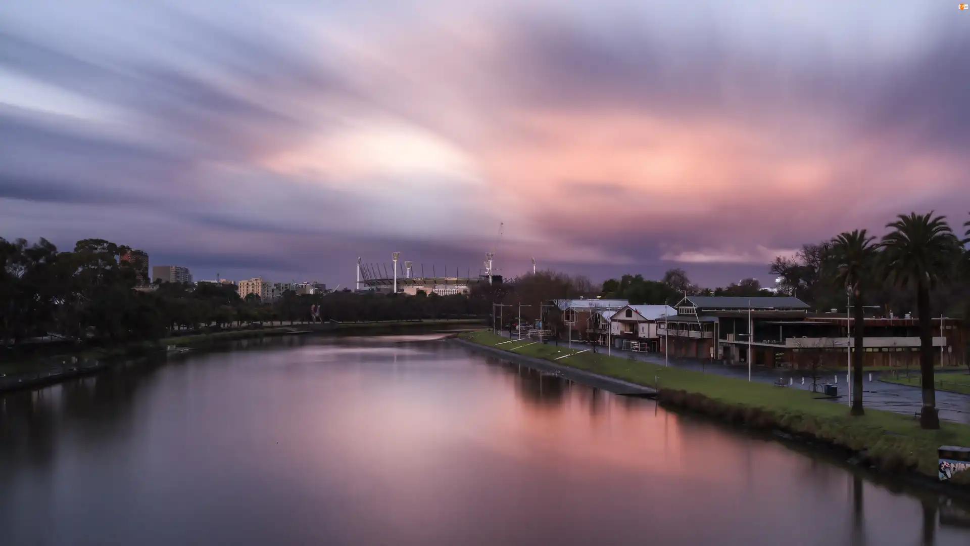 Zachód Słońca, Australia, Melbourne, Rzeka Yarra