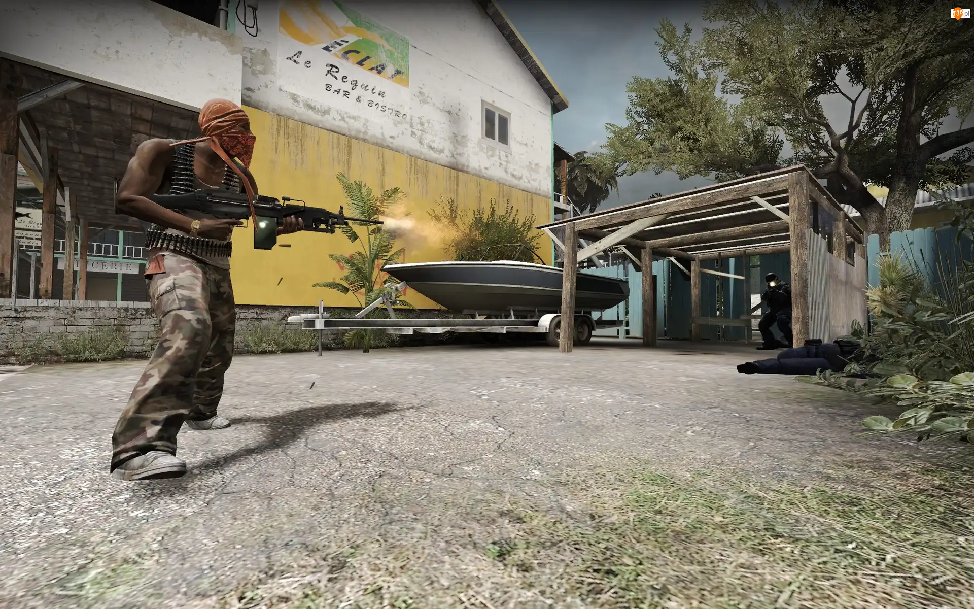 Strzelanina, Counter Strike, Budynek, Postacie