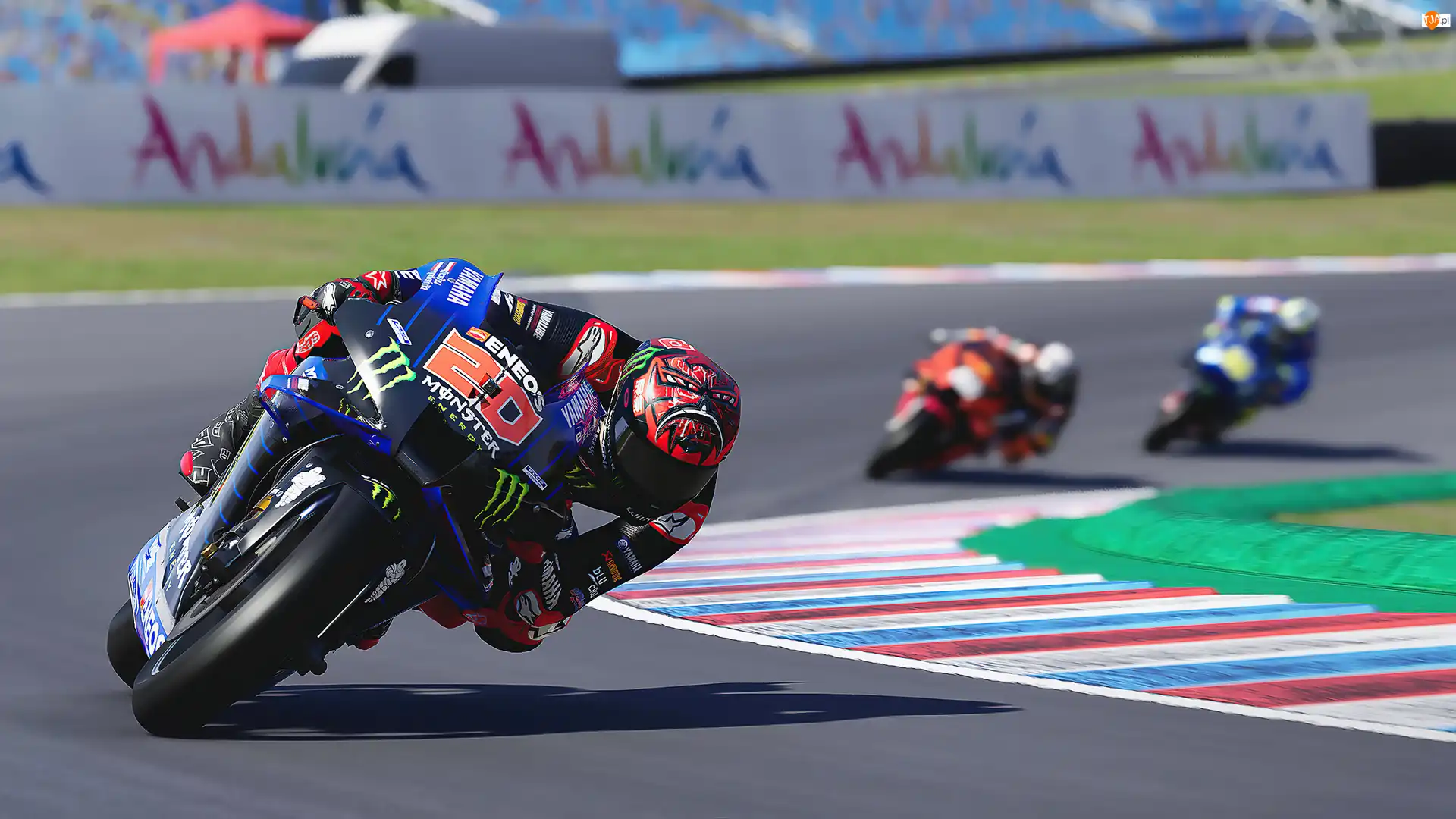MotoGP Racing, Motocykle, Zakręt, Gra, Wyścig, Tor, Yamaha