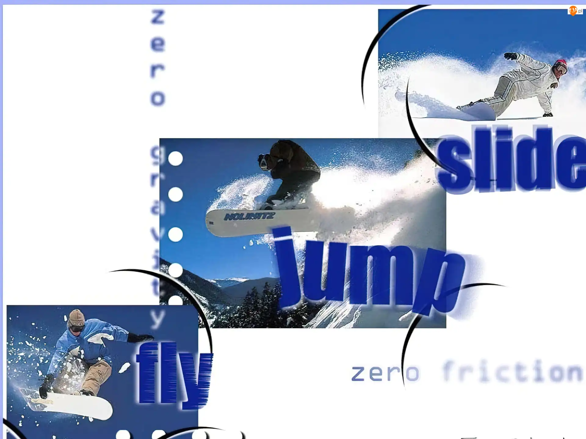 śnieg, jump, deska , Snowbording, snowboardzista
