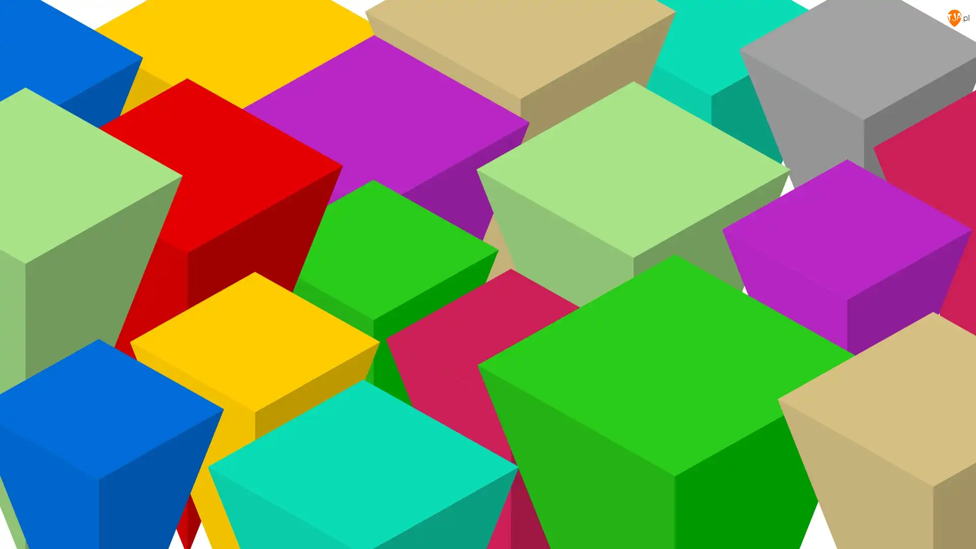 Klocki, Grafika, 3D, Kolorowe