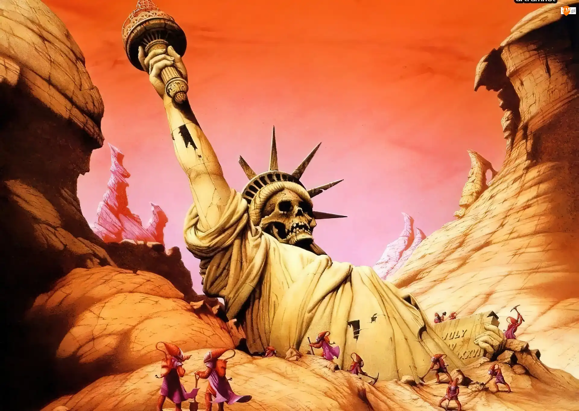 Wolności, Stworki, Statua