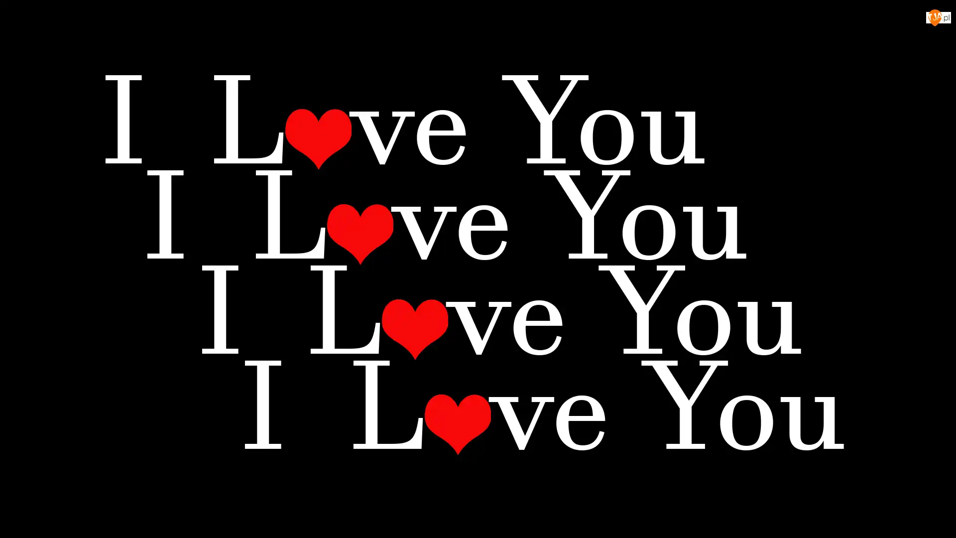 I Love You, Czerwone, Serduszka, Napis