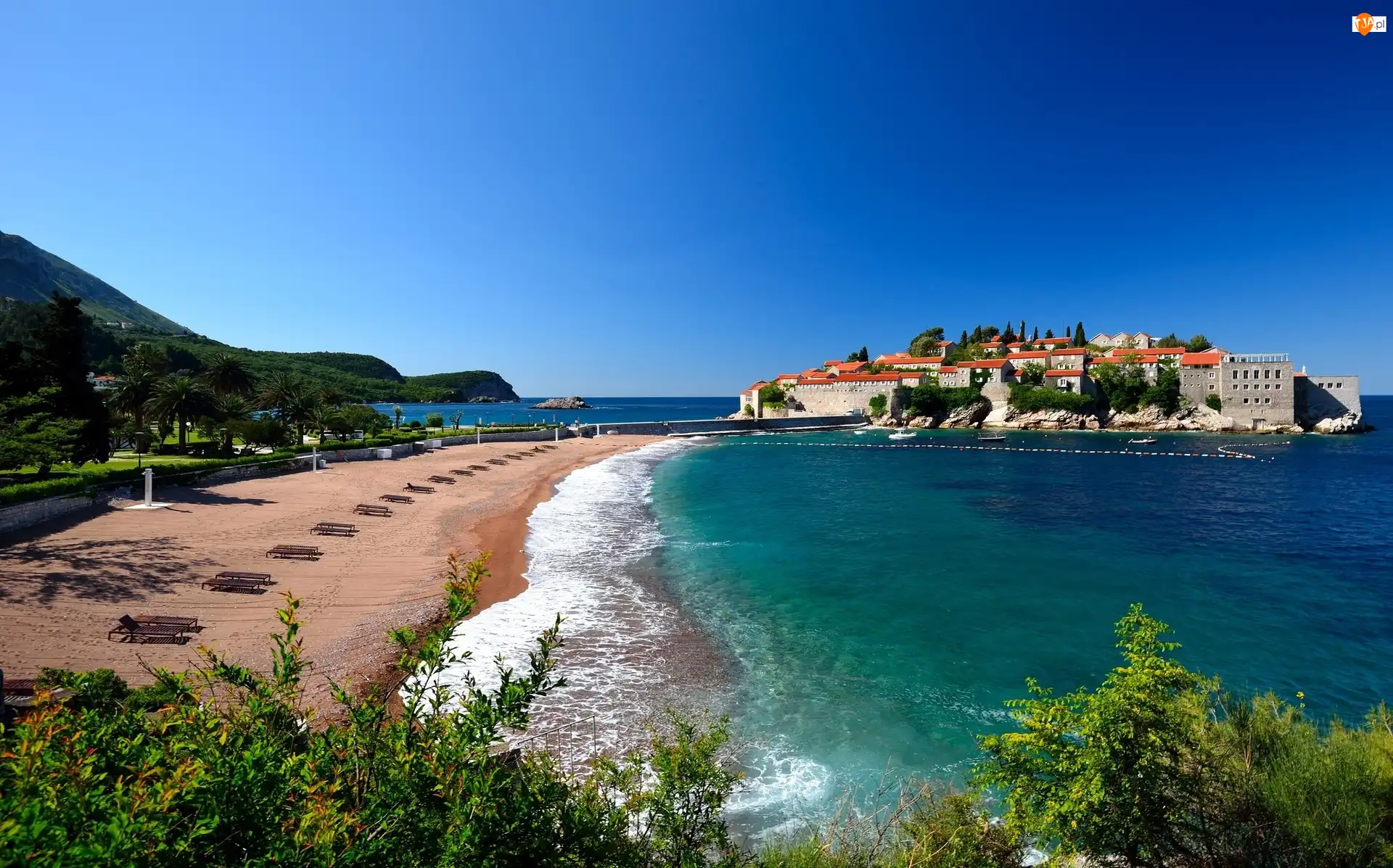 Czarnogóra, Morze, Plaża, Kurort