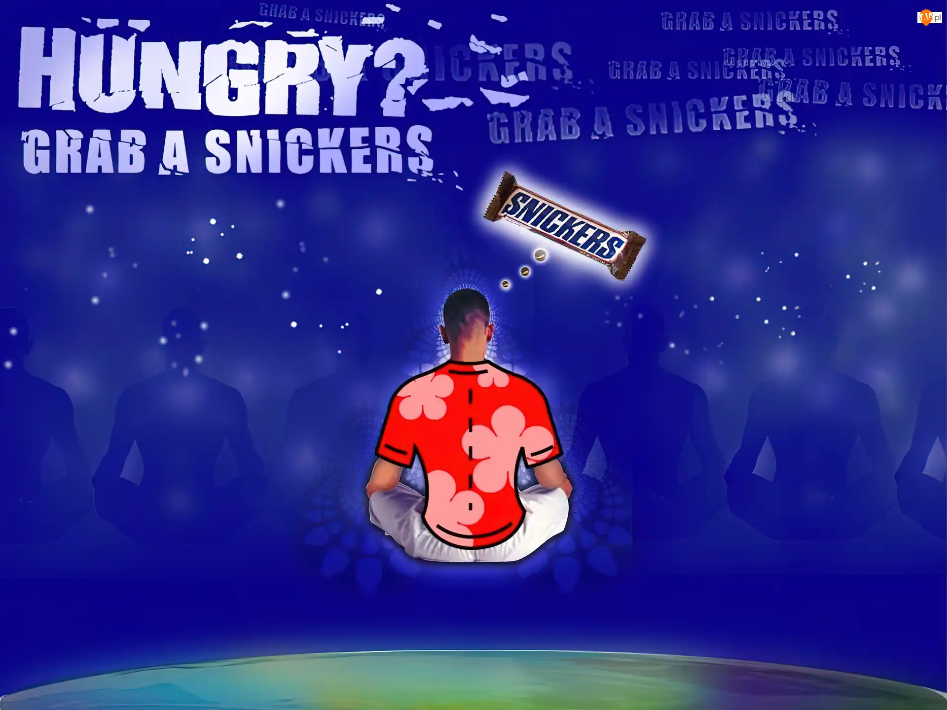 Lewitacja, Snikers, Człowiek