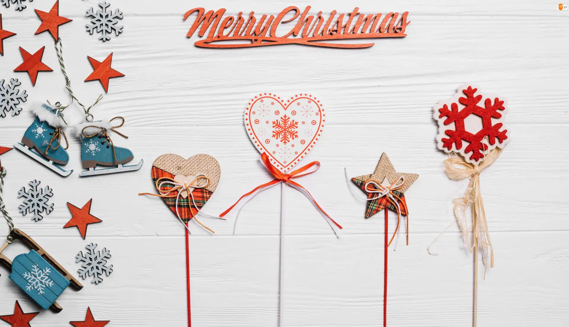 Napis, Merry Christmas, Dekoracje, Świąteczne, Boże Narodzenie