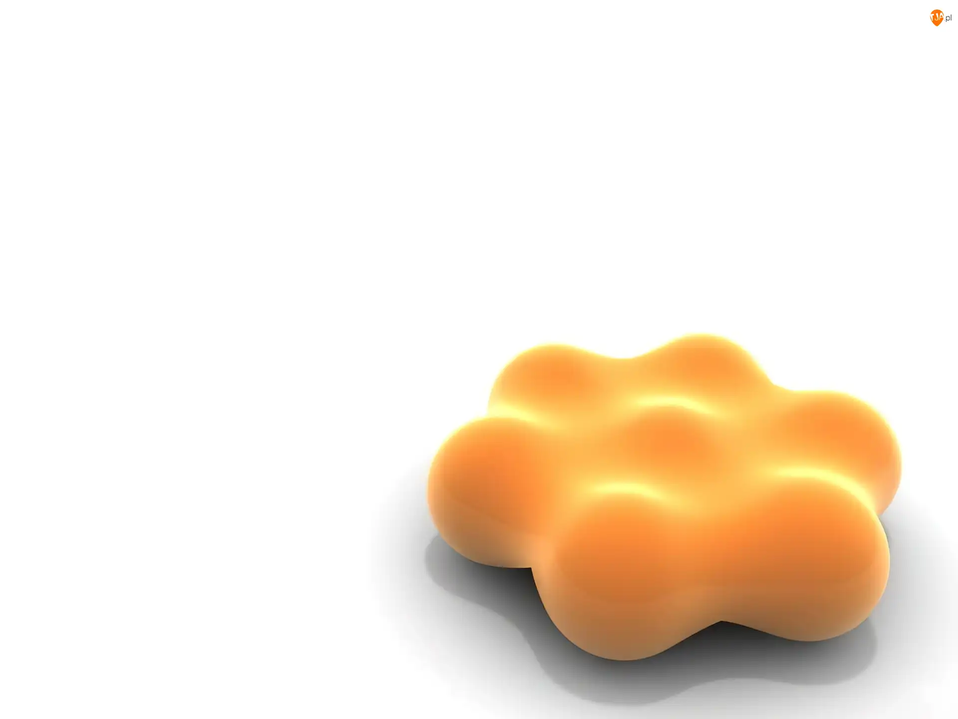 figura, 3D, Wektorowa, żółta