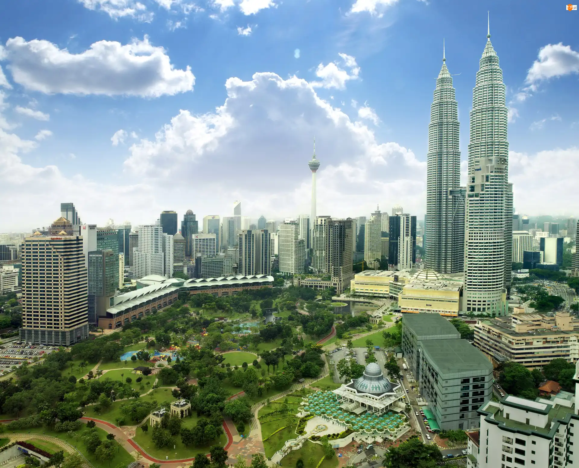 Azja, Petronas Towers, Malezja, Kuala Lumpur, Wieżowiec