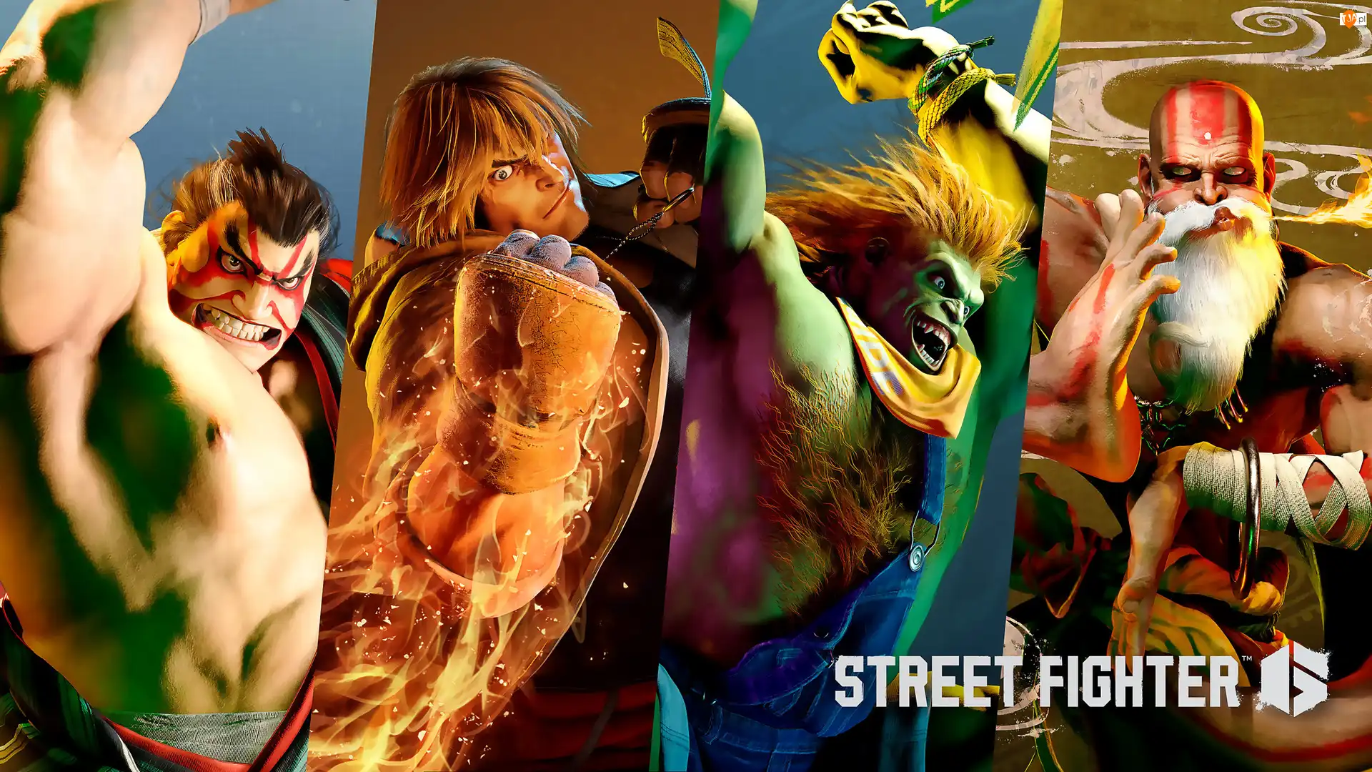 Plakat, Street Fighter 6, Zawodnicy, Blankal, Dhalsim, Postacie, Honda, Gra, Kenl