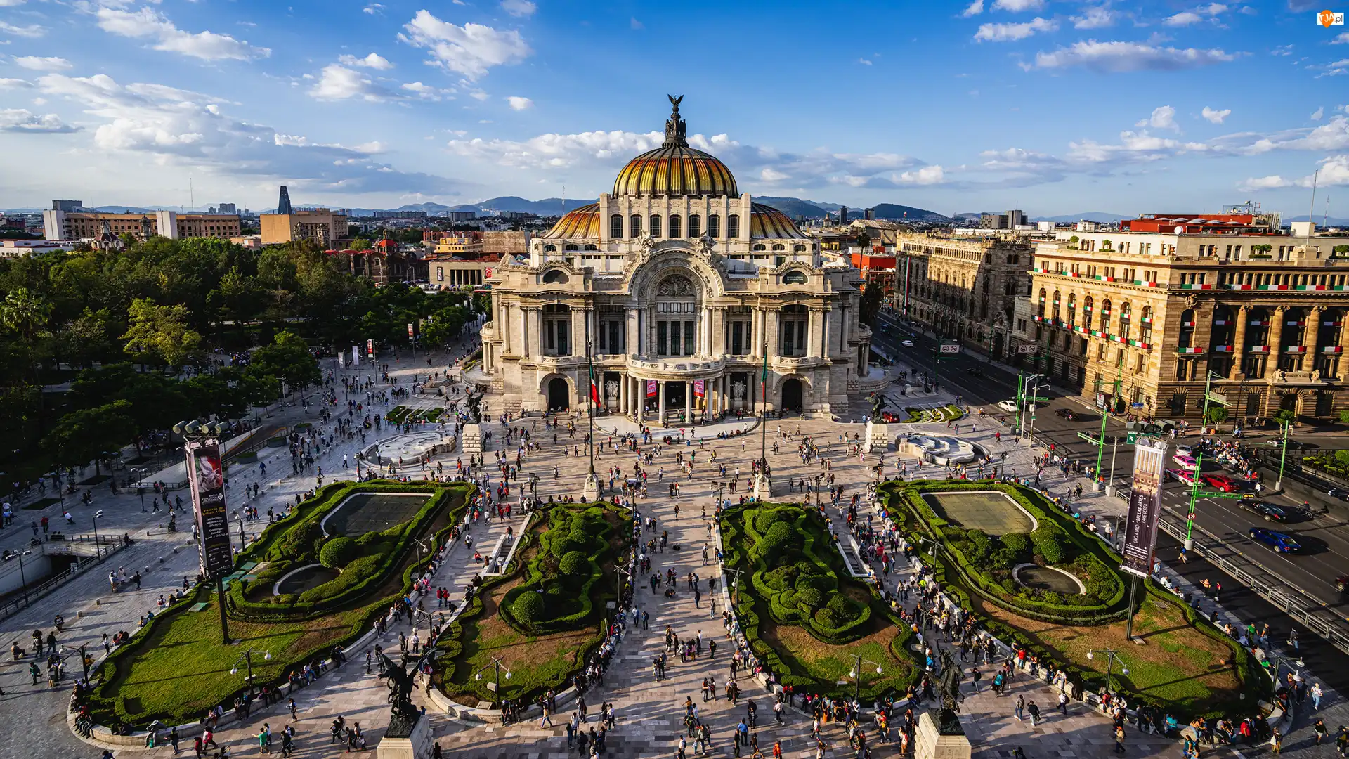 Dom Sztuki, Domy, Palacio de Bellas Artes, Meksyk, Plac