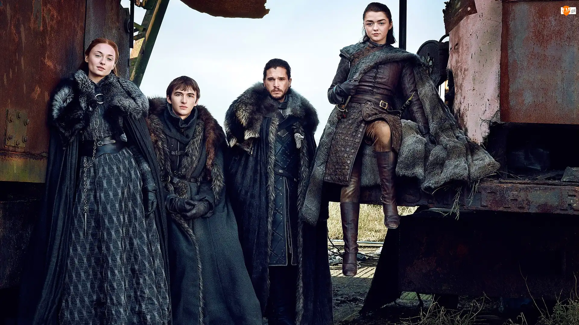 Game of Thrones, Gra o Tron, Isaac Hempstead-Wright - Bran Stark, Maisie Williams - Arya Stark, Sophie Turner - Sansa Stark, Kit Harington - Jon Snow