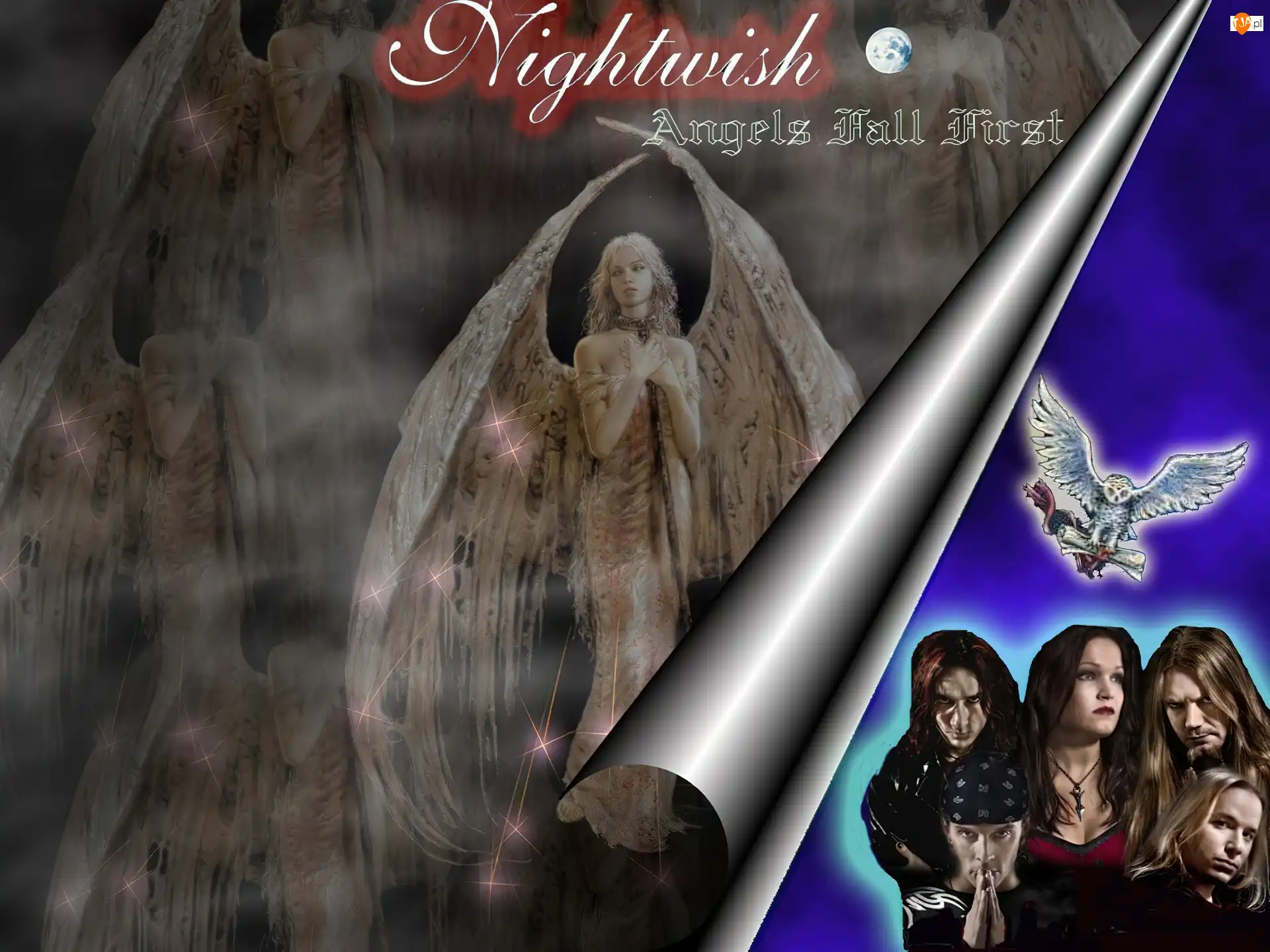 zespół, Nightwish, sowa, księżyc