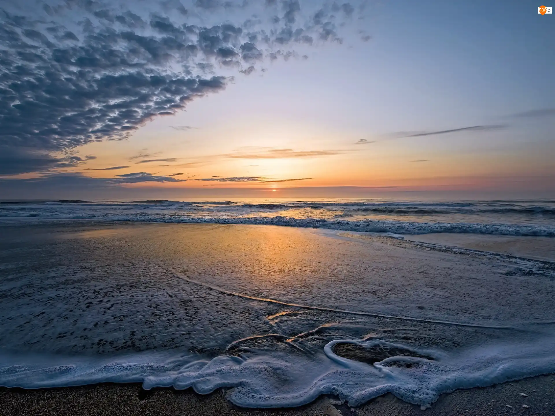 Słońca, Morze, Plaża, Wschód