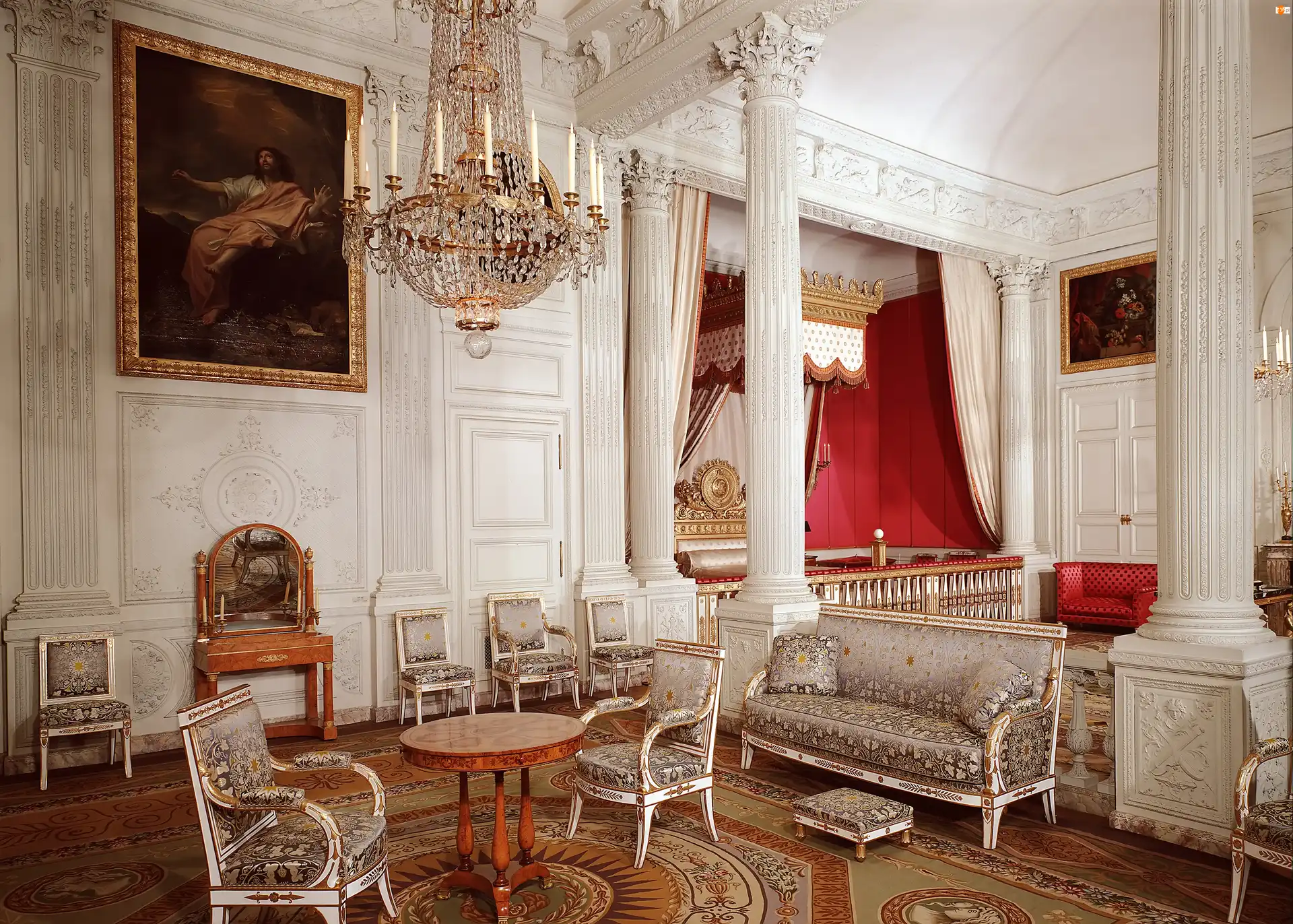Pałac wersalski, Komnata, Wersal, Francja, Palais et parc de Versailles