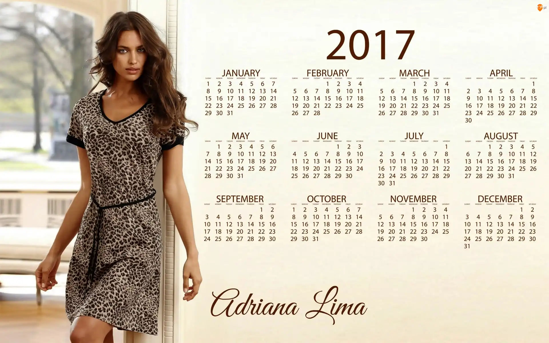 Kalendarz 2017, Adriana Lima