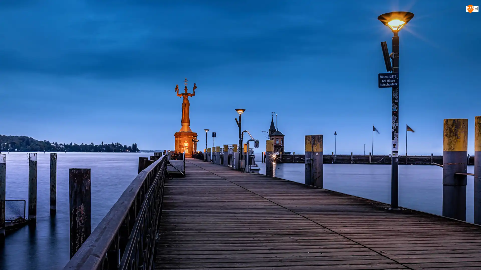 Konstancja, Niemcy, Jezioro Bodeńskie, Statua Imperii, Molo, Latarnie