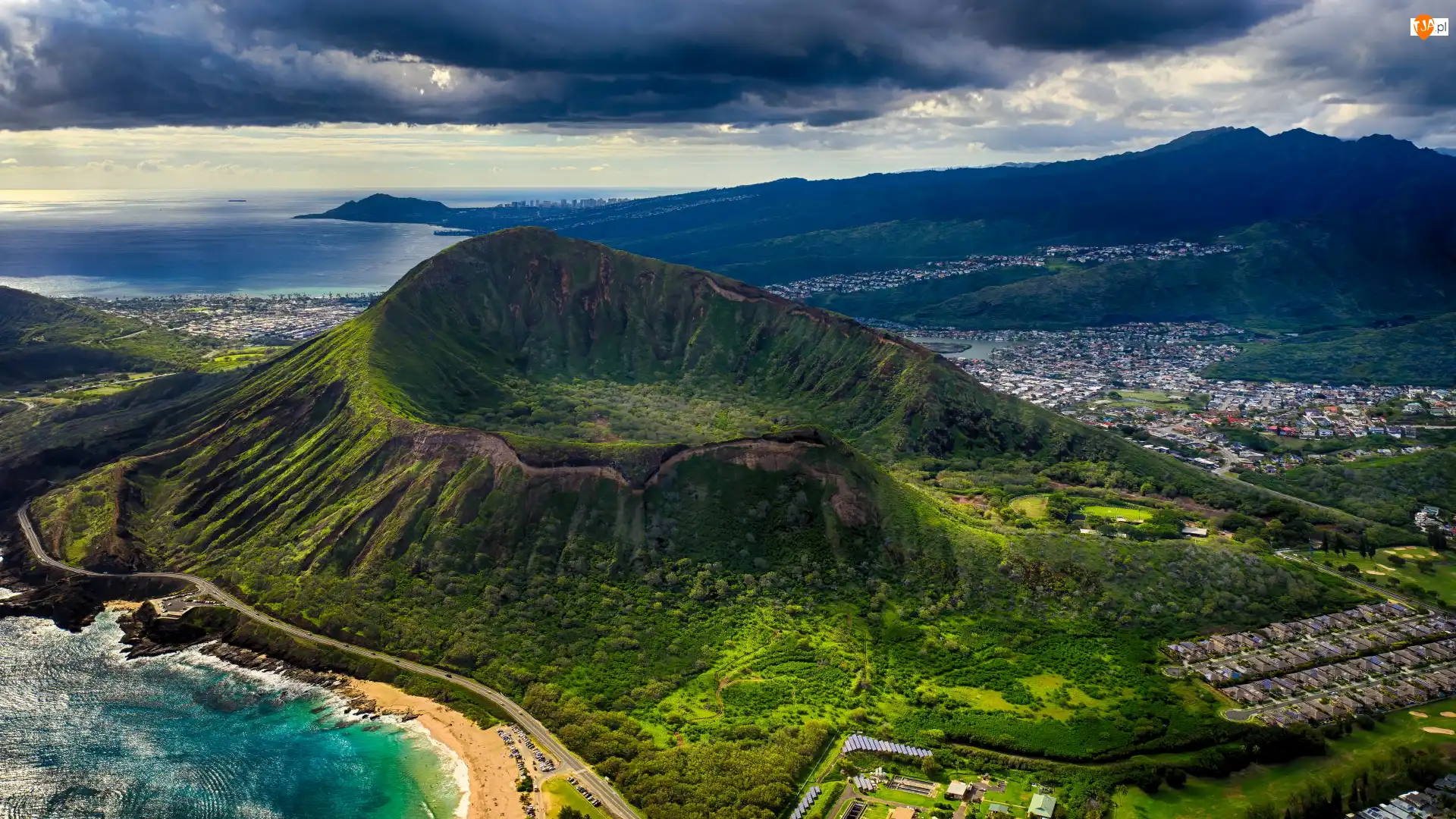 Wyspa Oahu, Krater Koko, Hawaje, Stany Zjednoczone, Góry