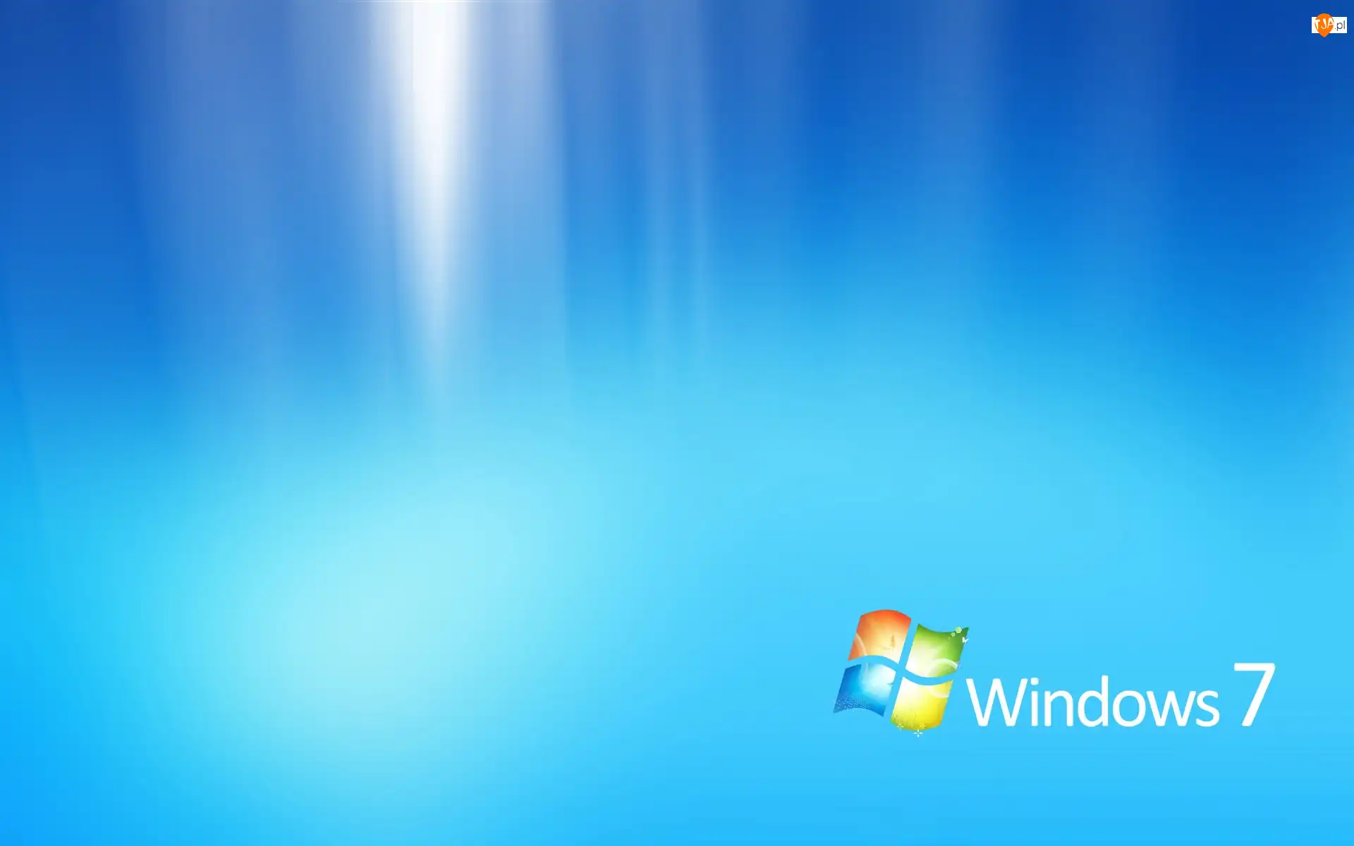 Tło, Windows 7, Świetliste, Niebieskie, Logo