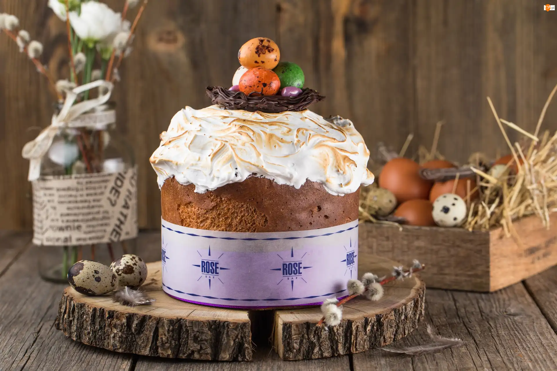 Pisanki, Kompozycja, Wielkanoc, Babka