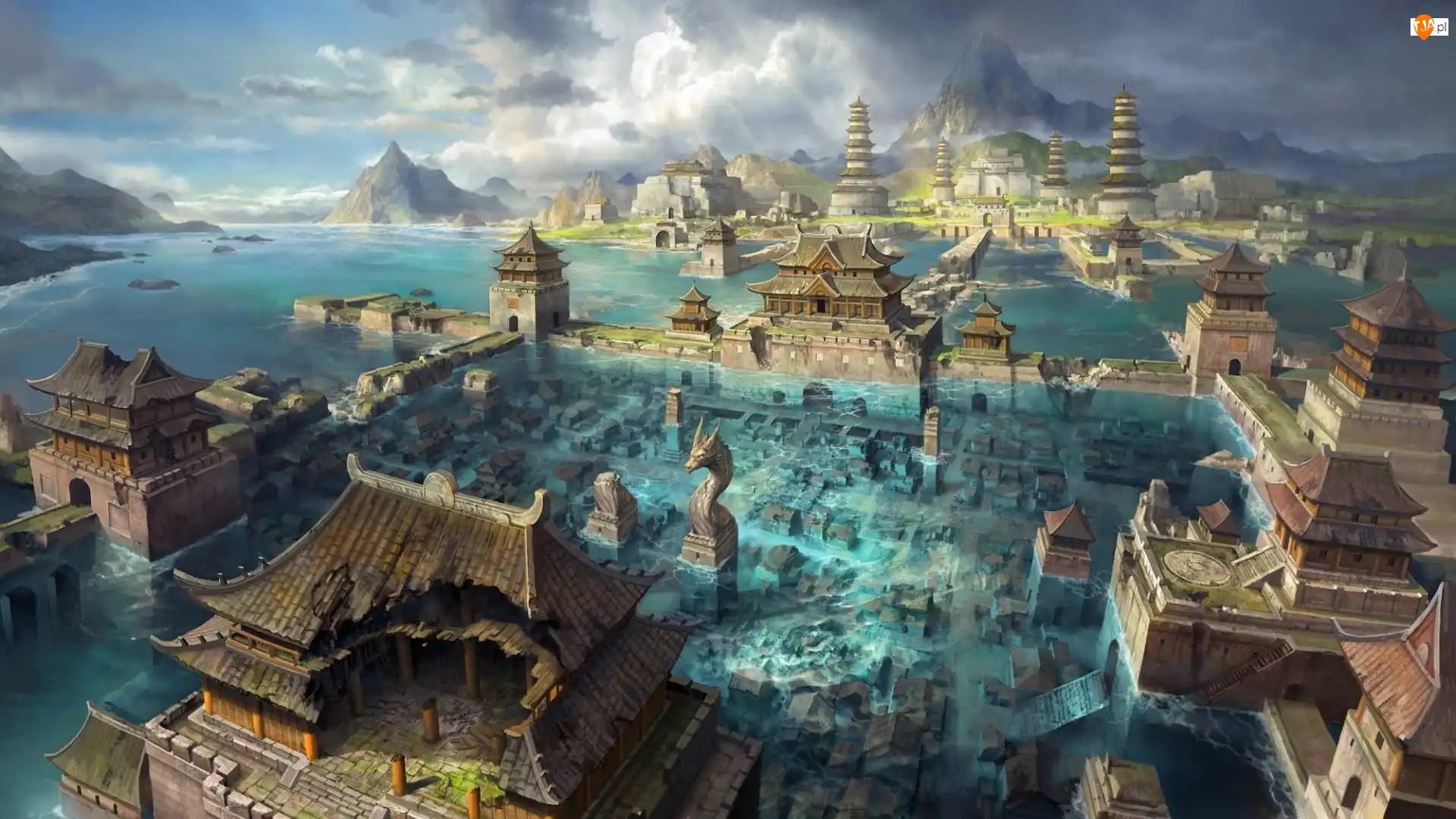 Miasto, Fantasy, Zatopione