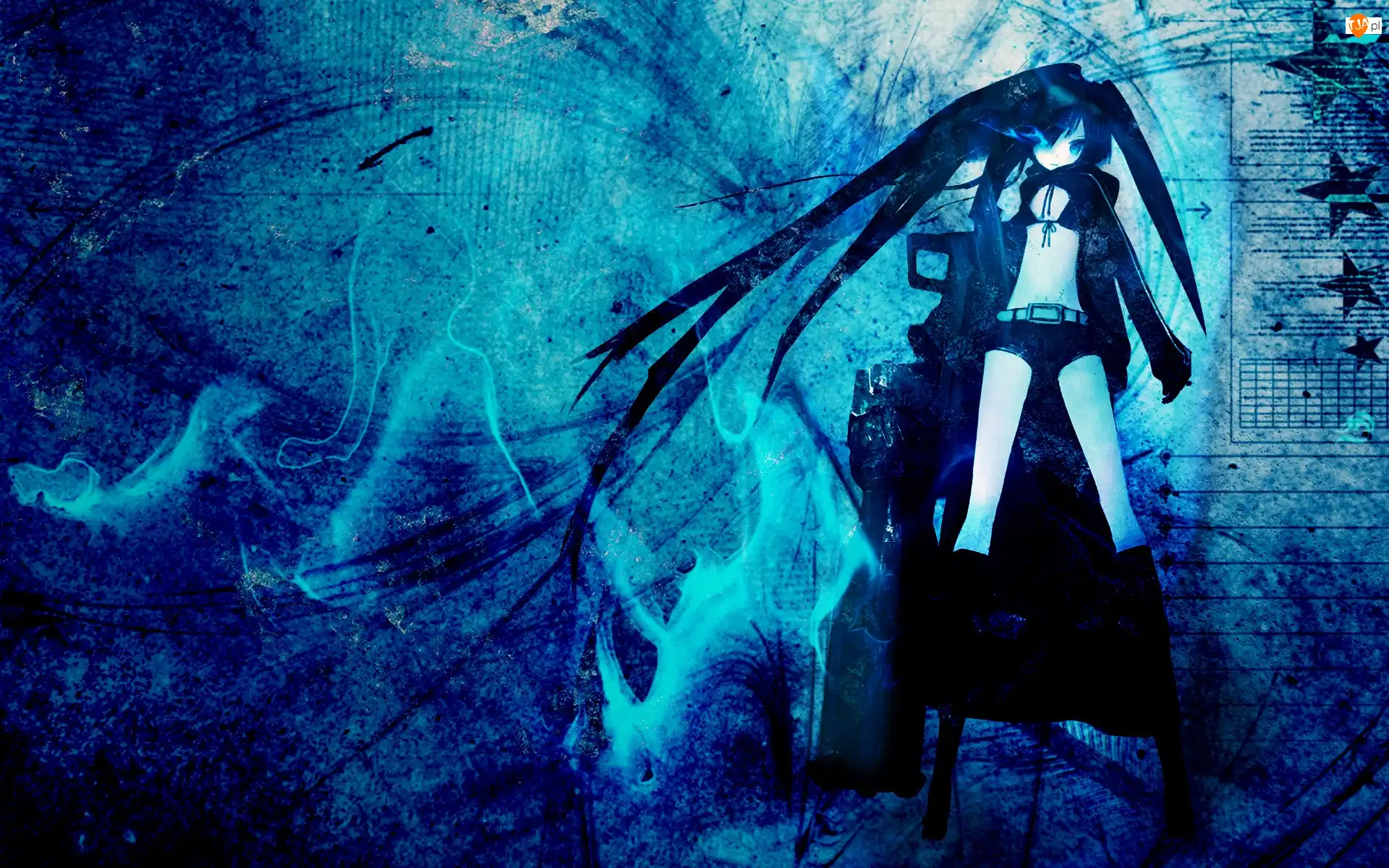 Włosy, Black Rock Shooter, Czarne