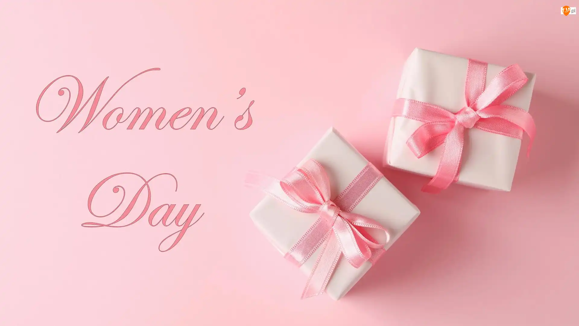 Napis, Dzień Kobiet, Prezenty, Tło, Womens Day, Różowe
