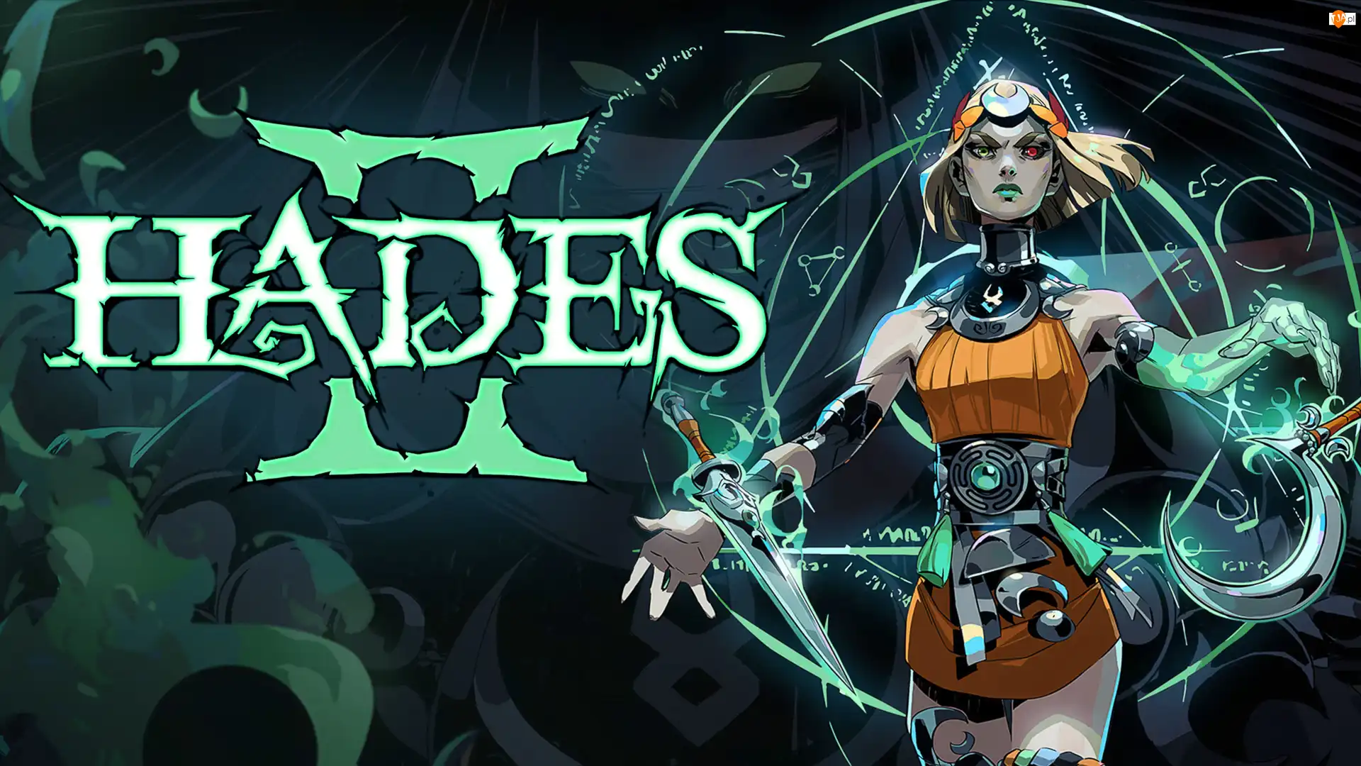 Plakat, Hades 2, Diagram, Miecz, Sierp, Postać, Kobieta, Gra, Melinoe