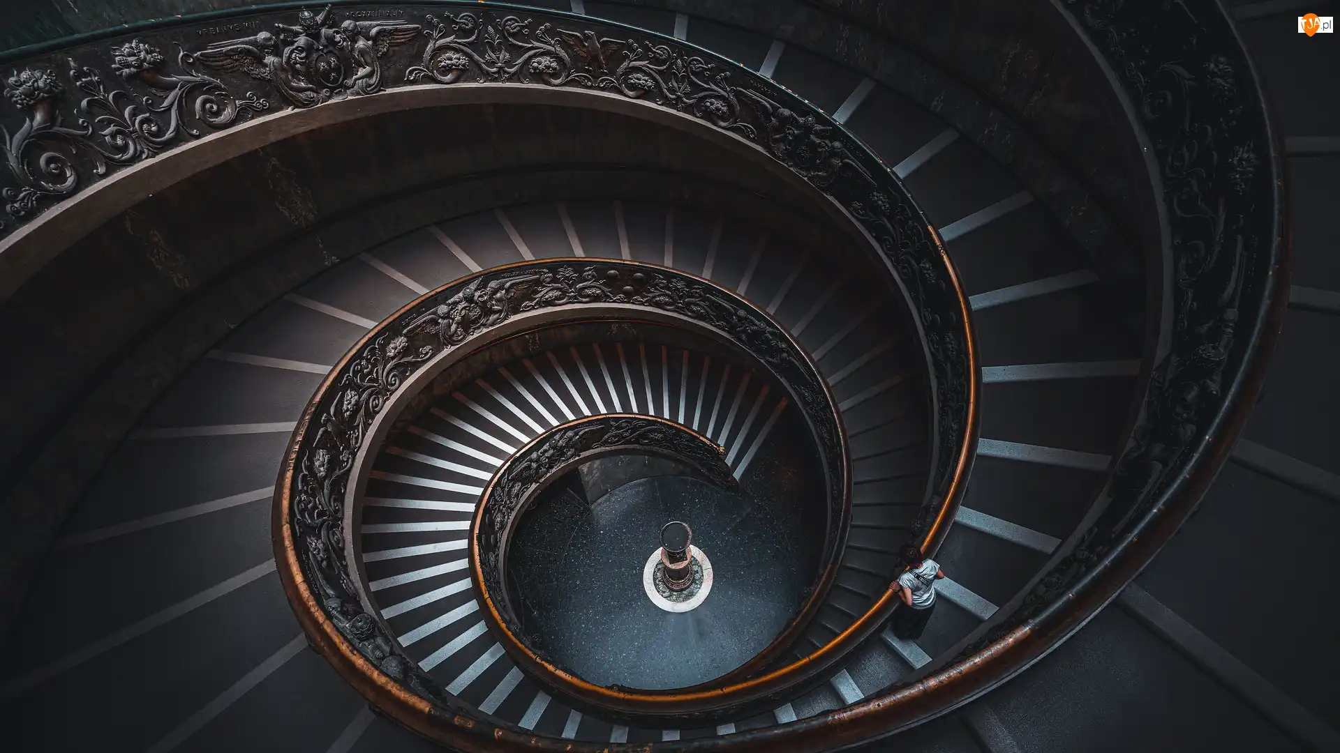 Schody, Kręte, Bramante Staircase, Watykan, Spirala, Muzeum Pio Clementine