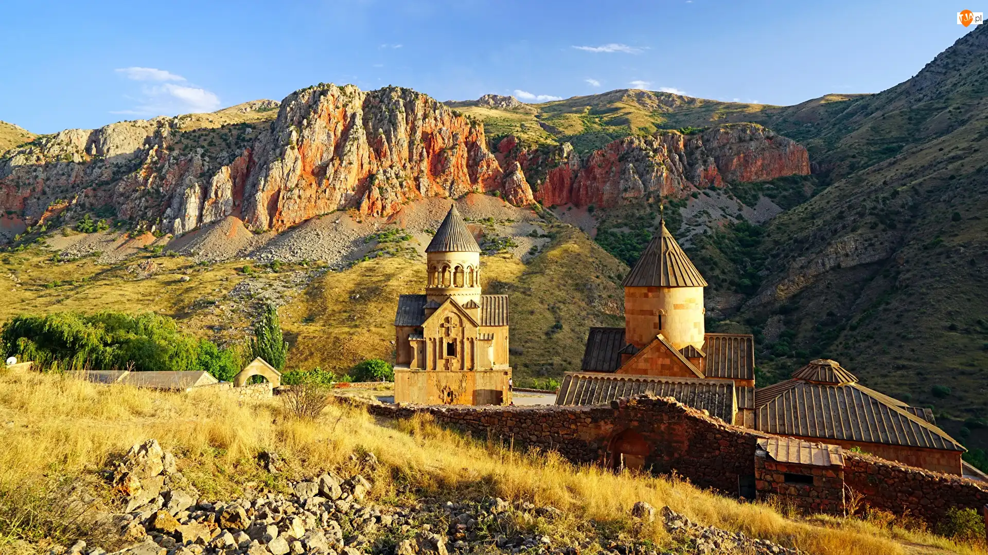 Kamienie, Armenia, Skały, Klasztor Norawank, Prowincja Wajoc Dzor, Góry, Kościół, Czerwone