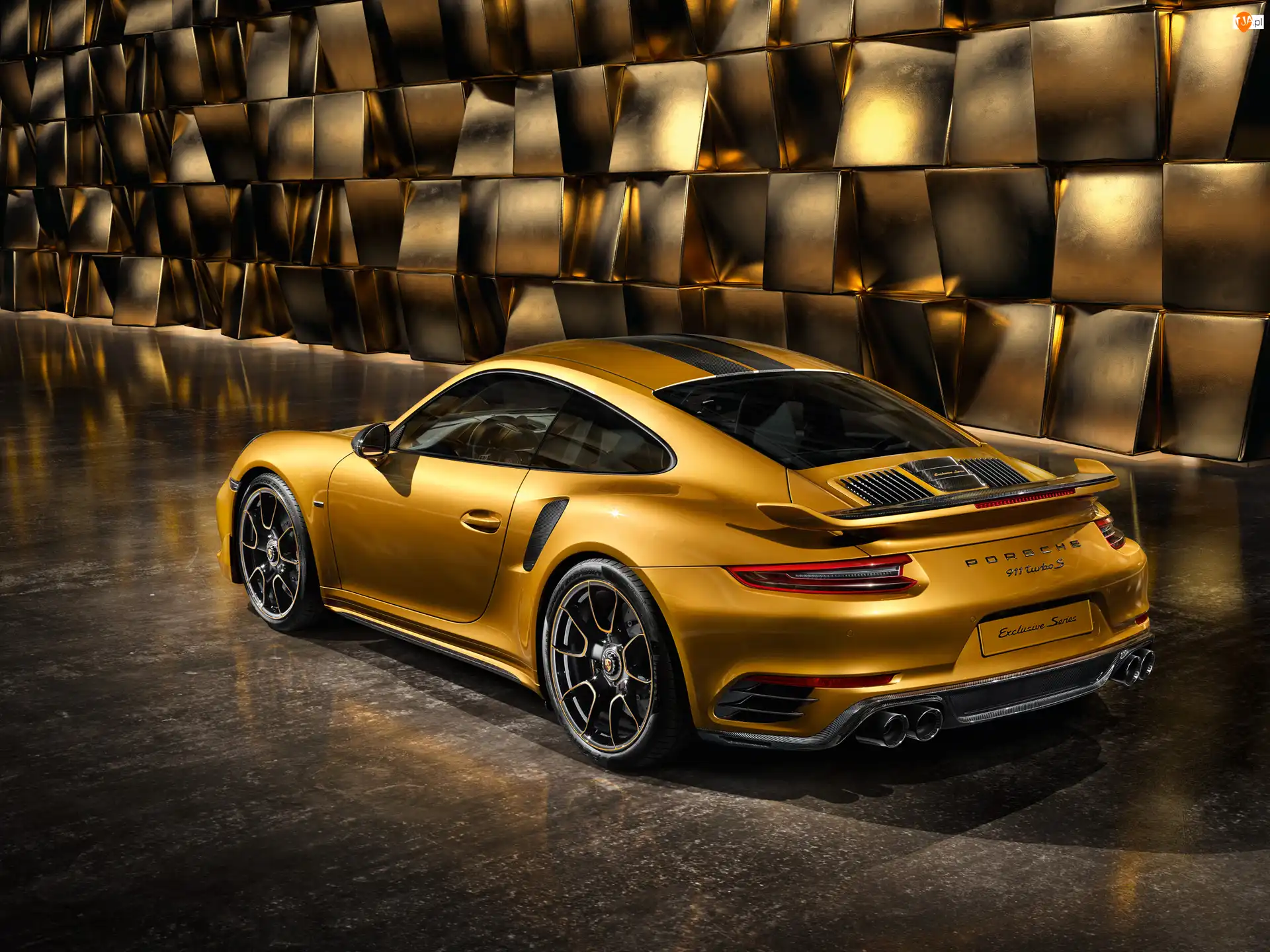 Tył, Porsche 911 Turbo S Exclusive Series, 2018, Bok