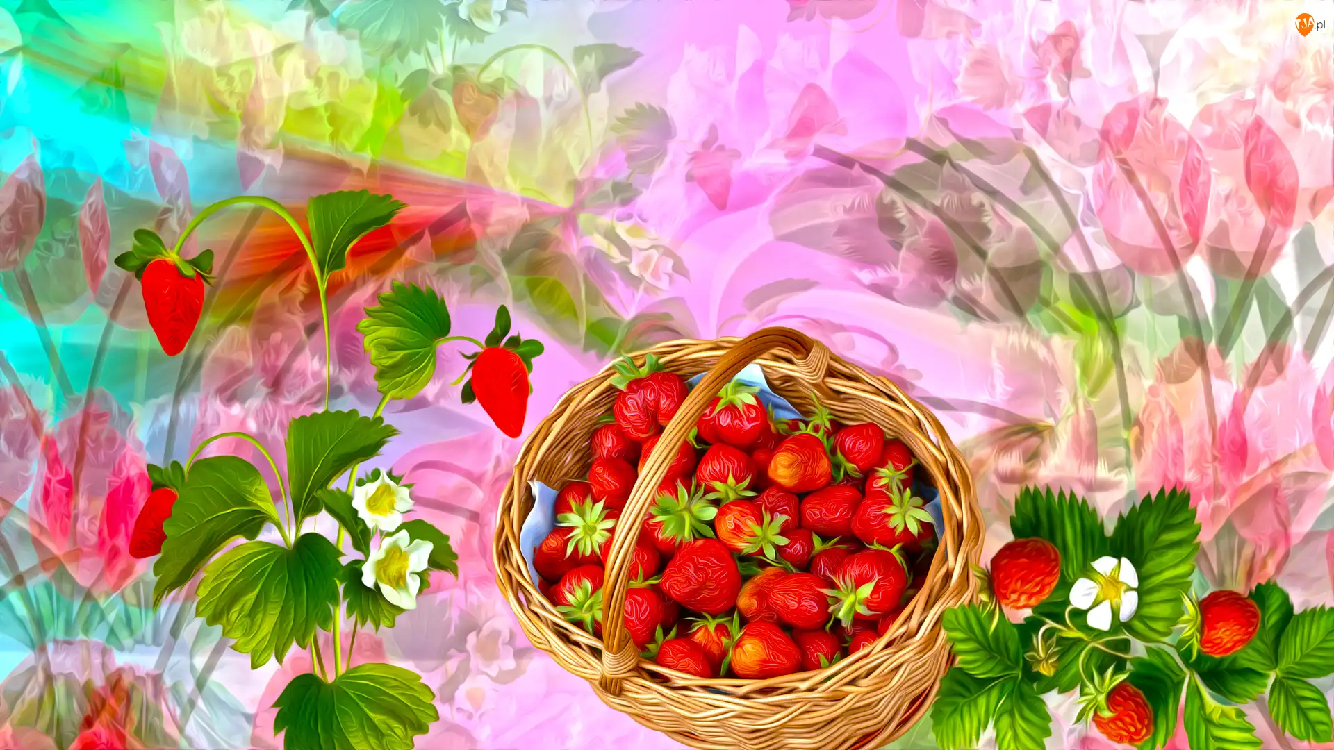 Koszyk, Grafika, Truskawki
