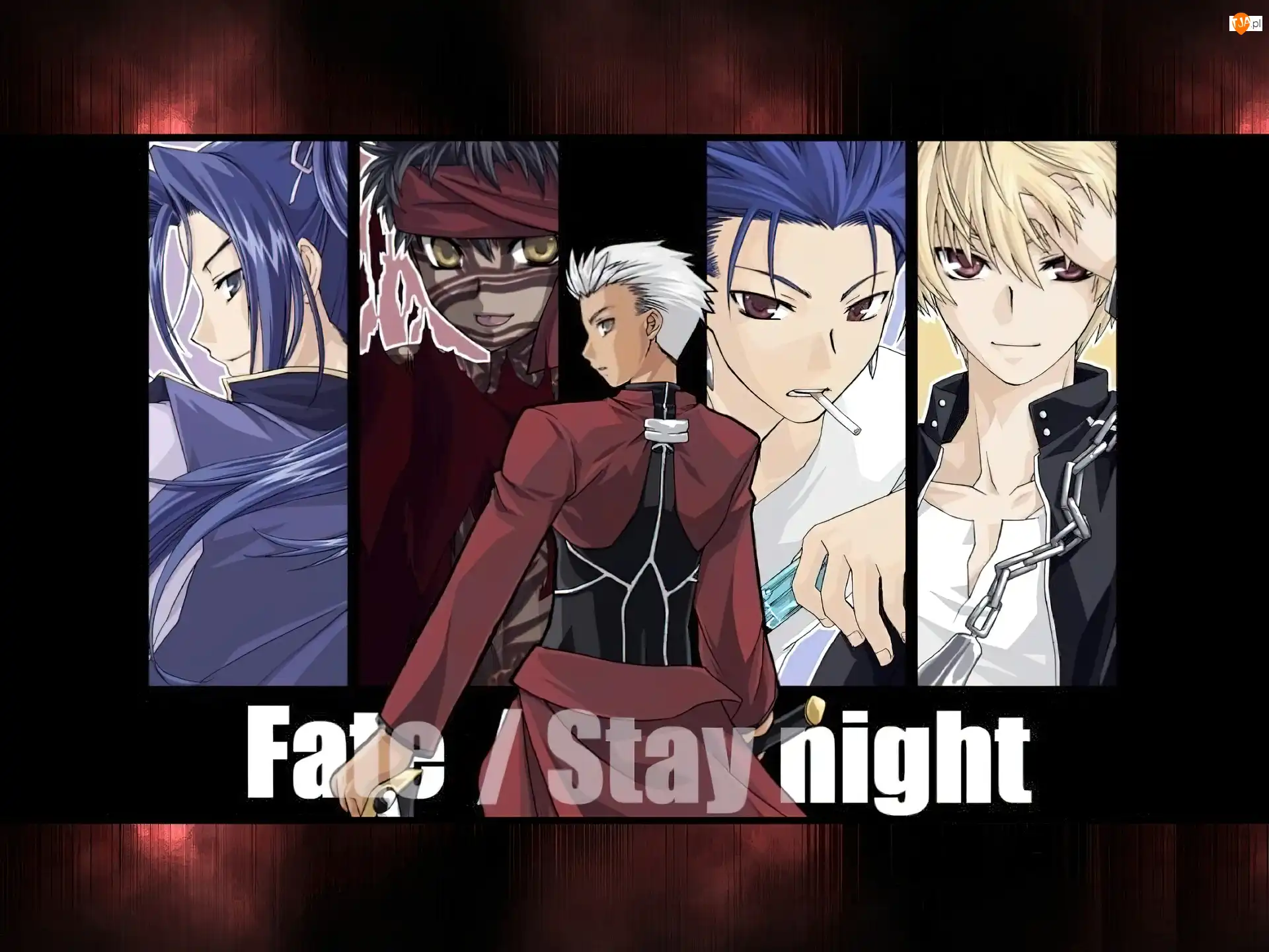 ludzie, Fate Stay Night, zdjęcia, łańcuch, napisy, papieros