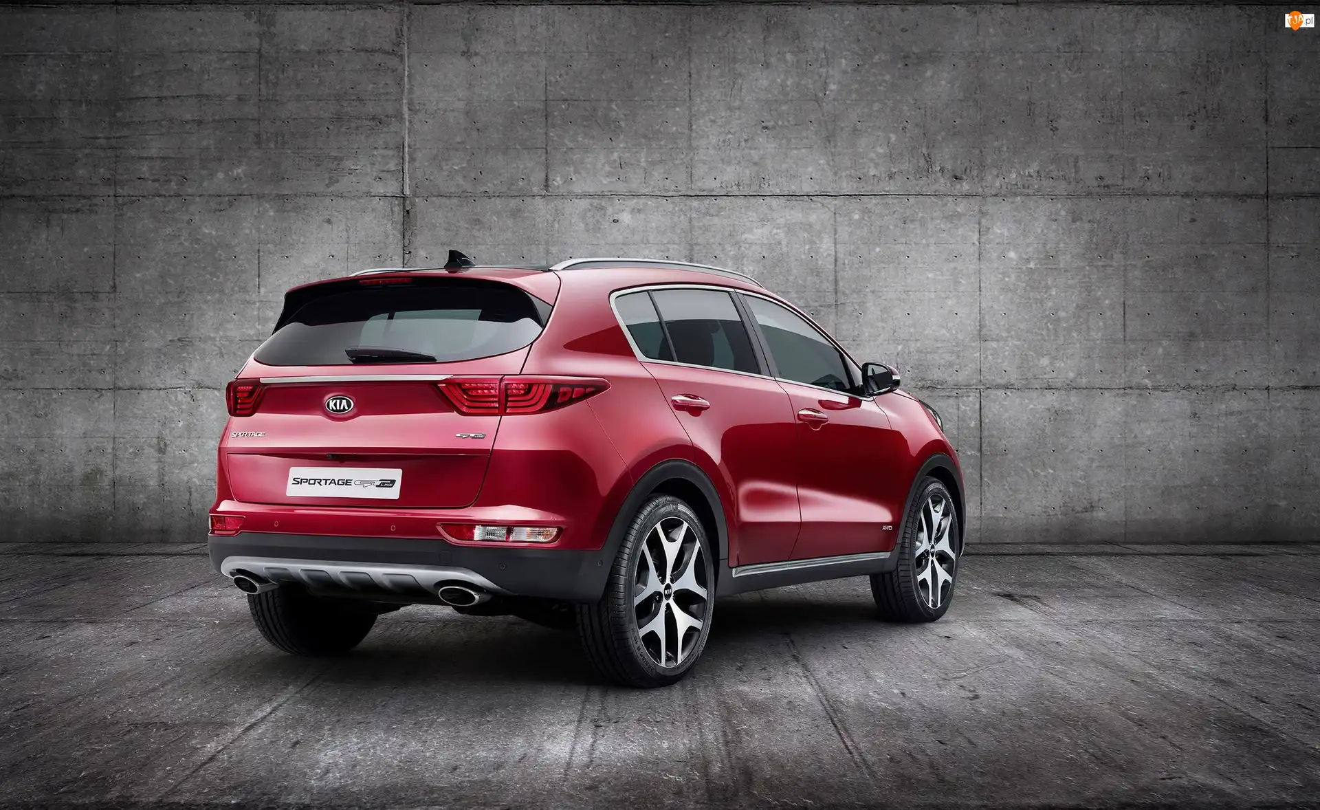 Tył, Czerwona, Kia Sportage GT Line, 2017