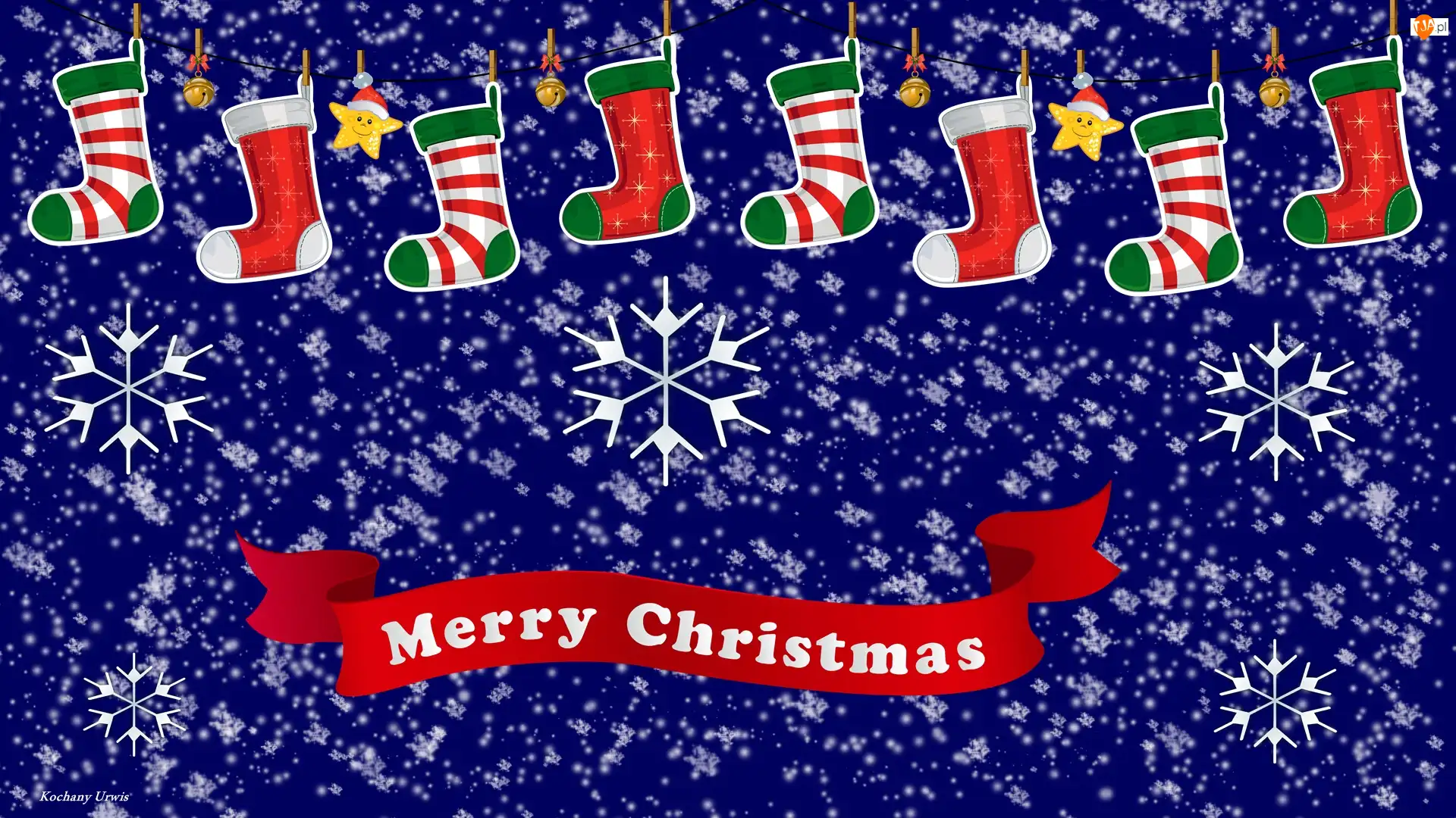 Wiszące, Boże Narodzenie, Napis, Gwiazdki, Skarpety, Merry Christmas