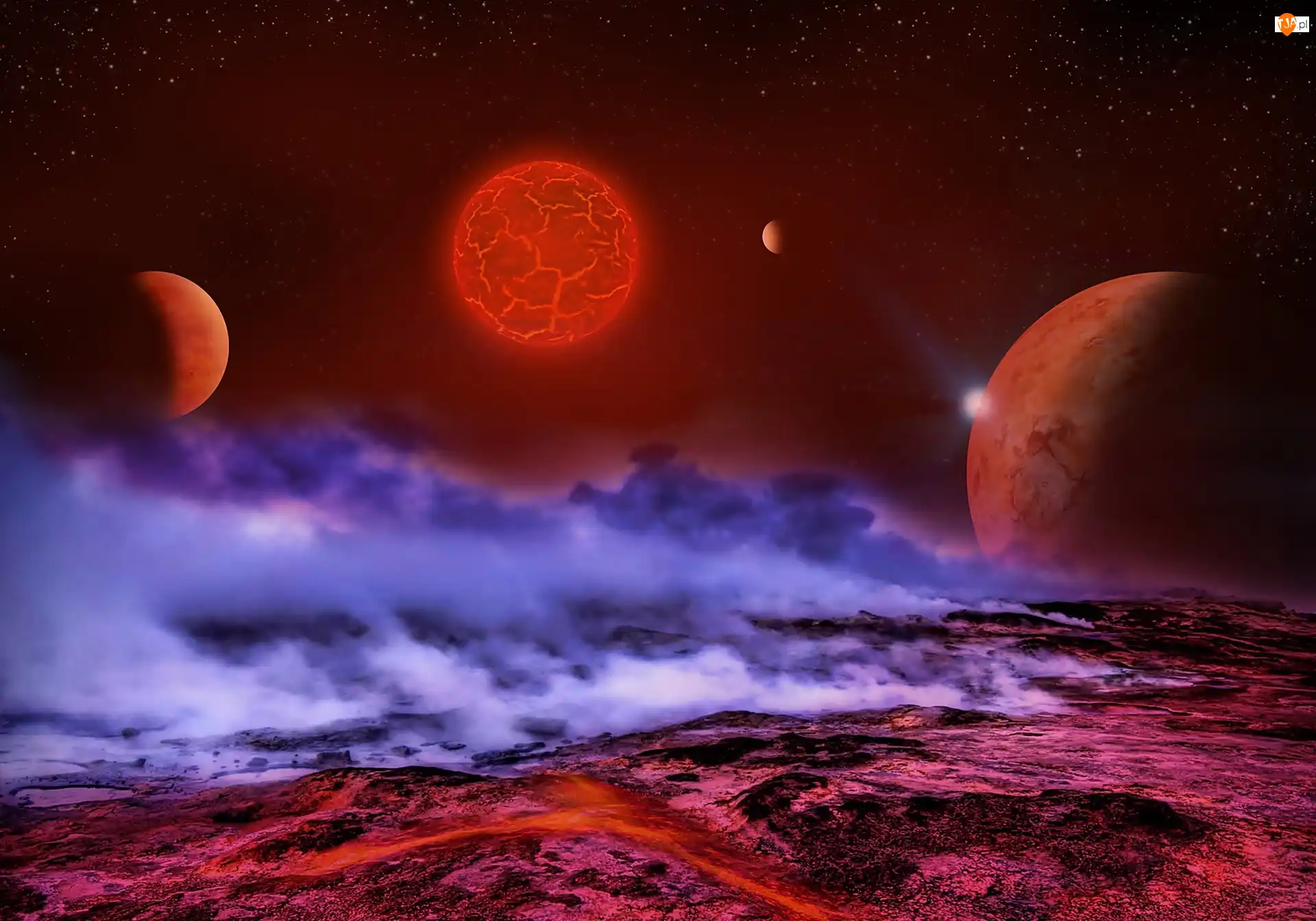 Planety, Kosmos, Fantasy, Gewiazdy